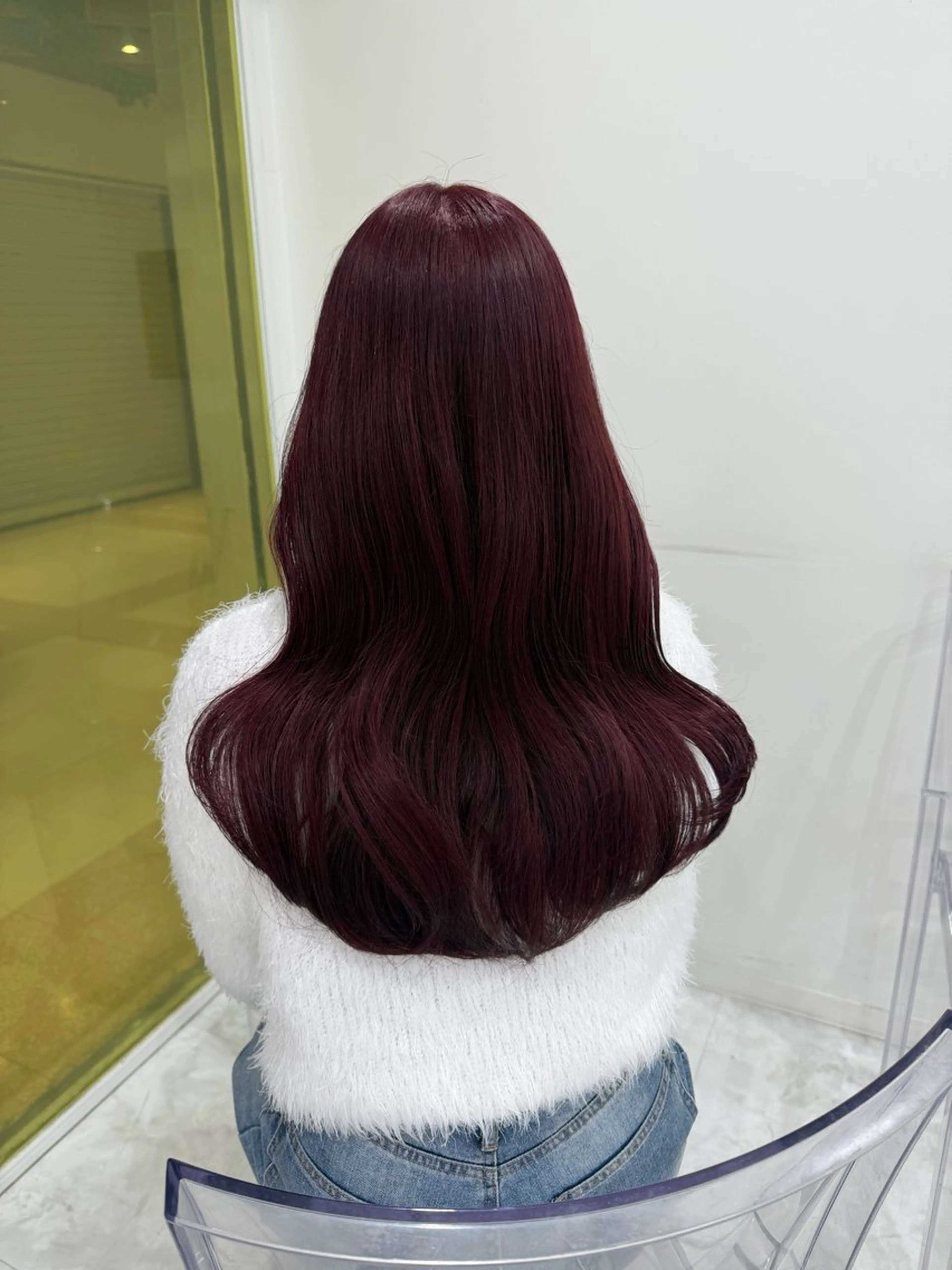 ロング カラー カット ヘアカラー トリートメント ヘッドスパ 韓国風艶髪🎀 暖色カラー🤍のヘアスタイル
