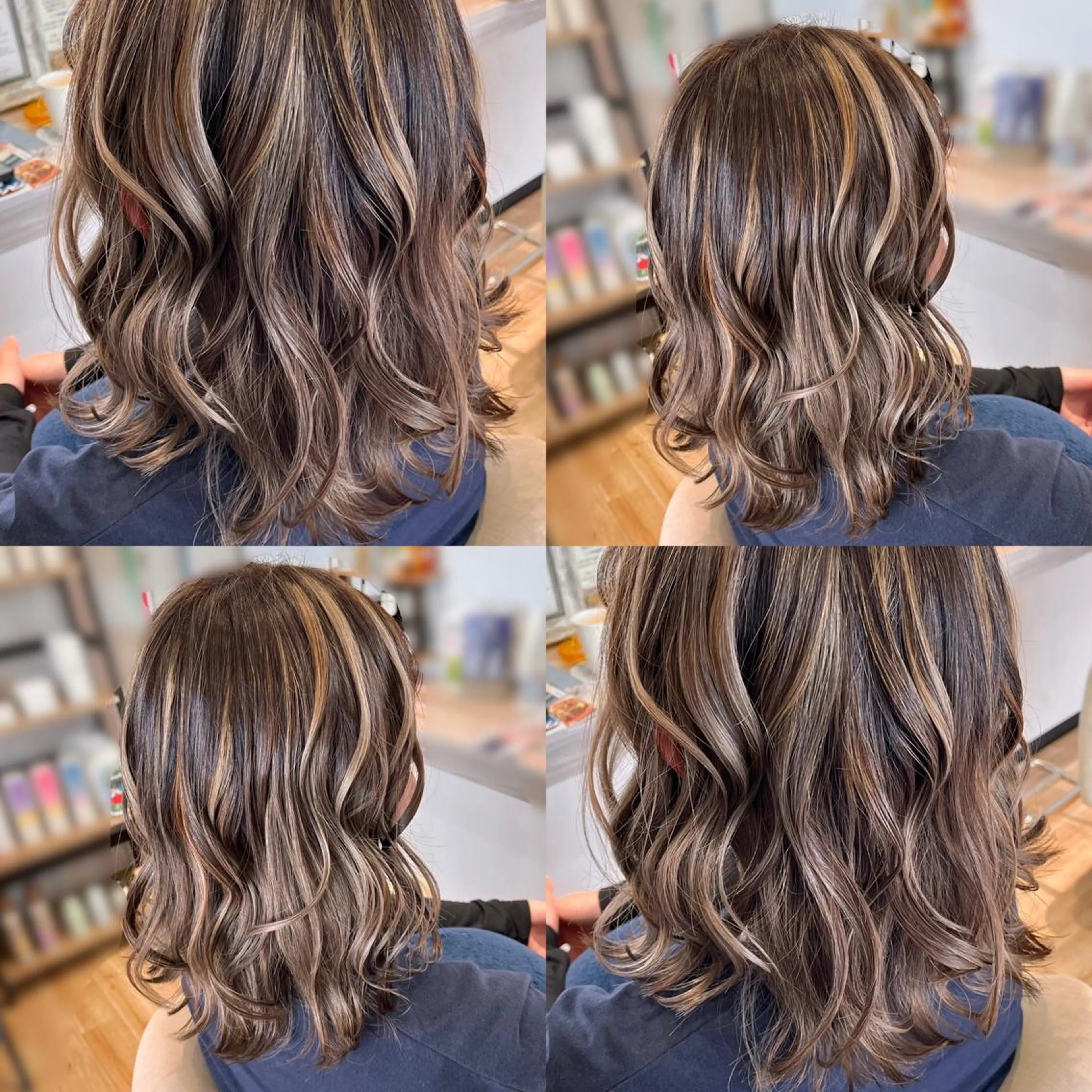 ミディアム ハイライト Atelier所属・Atelier 大内のヘアスタイル