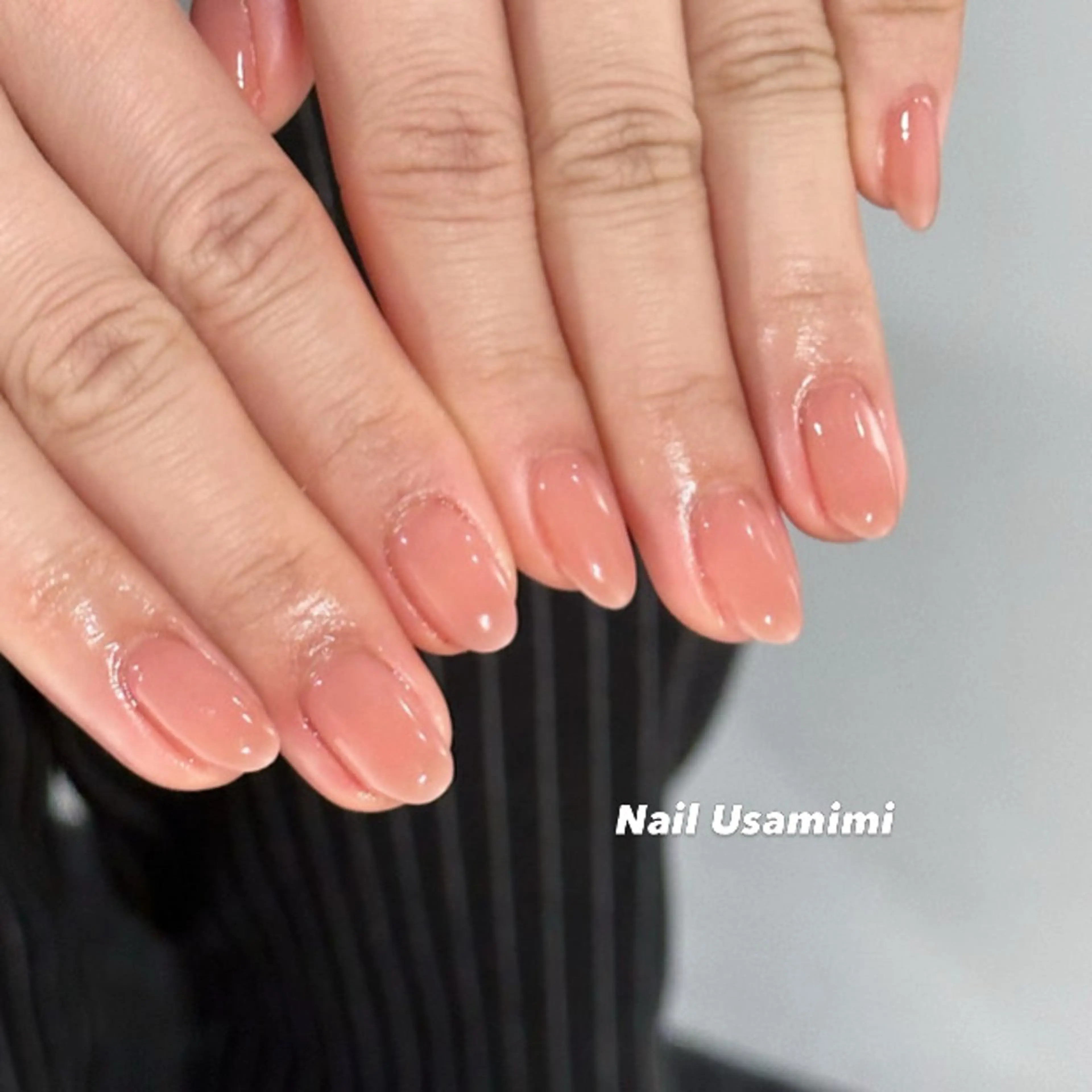 ネイル ピンク 春ネイル ワンホンネイル ハンドネイル 本町NailUsaM imi MOMOKAのネイルデザイン
