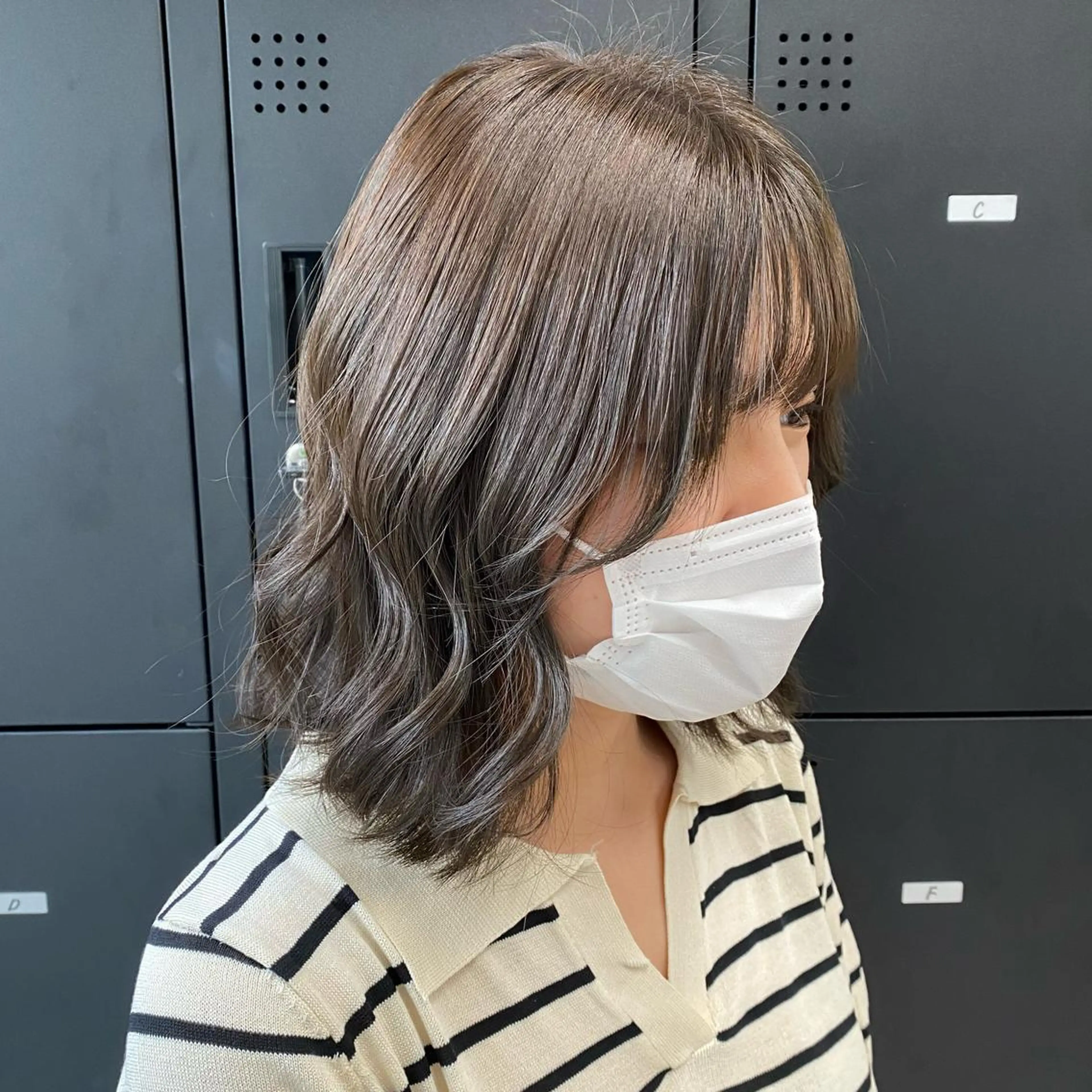 ミディアム カラー パーマ ヘアアレンジ メンズ キッズ ネイル マツエク・マツパ アイブロウ 似合わせカラー♡髪質 改善🎀サトカ🍒のヘアスタイル