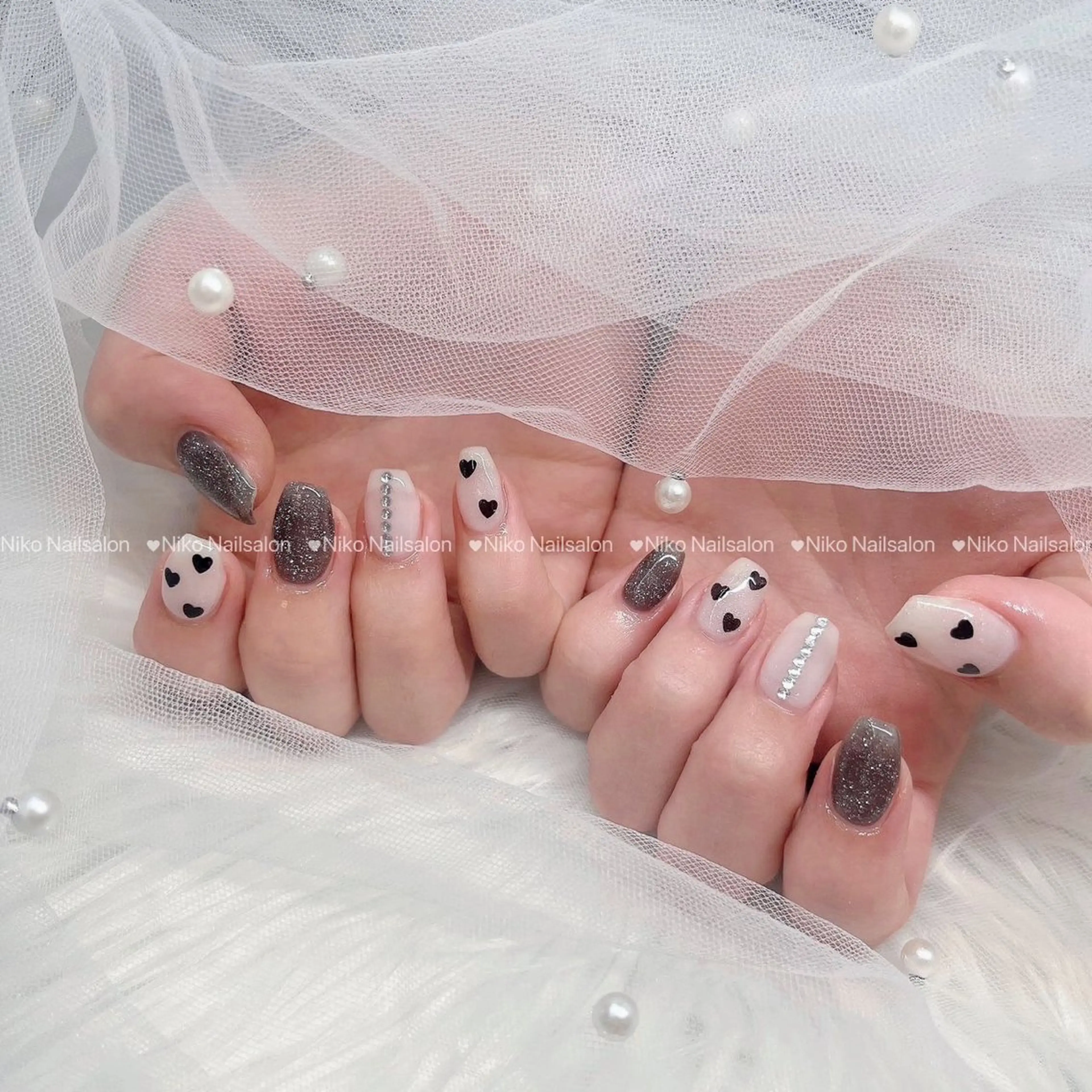 ネイル チークネイル 長さ出し フットネイル フレンチネイル ジェルネイル Niko Nail salon 銀座本店のネイルデザイン