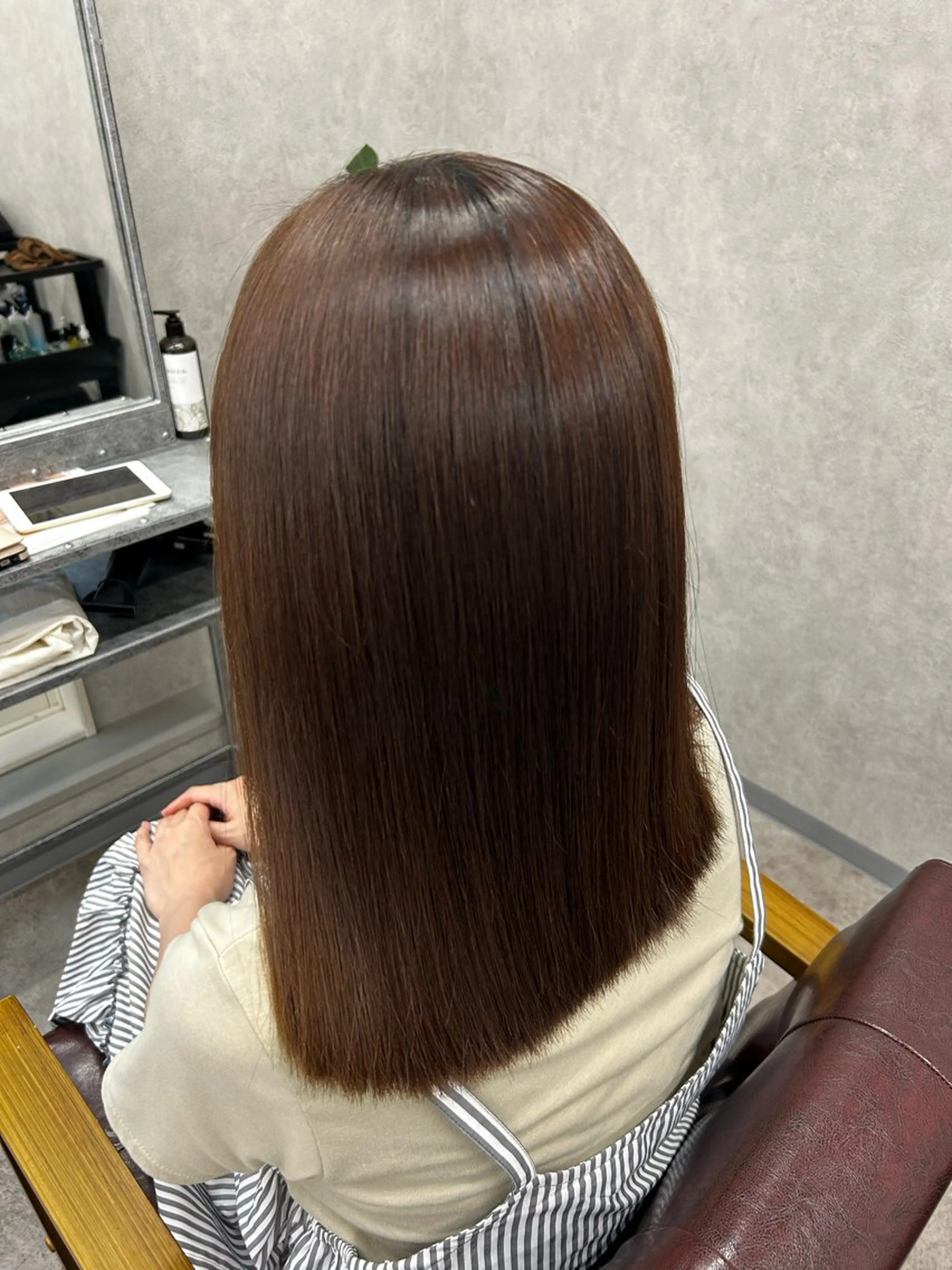 ミディアム 縮毛矯正 Gracias一宮 Rikoのヘアスタイル
