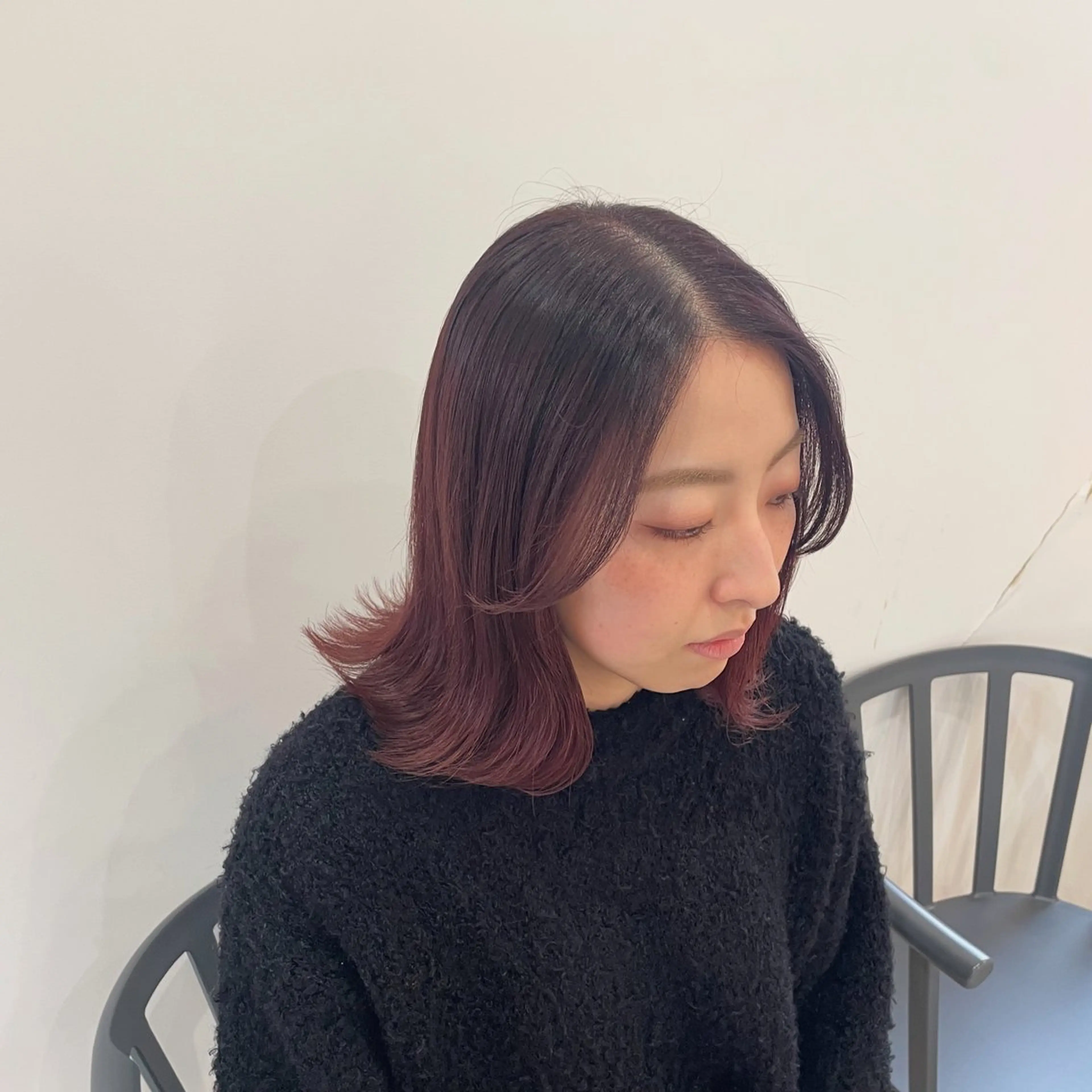 ミディアム 西能 心音のヘアスタイル