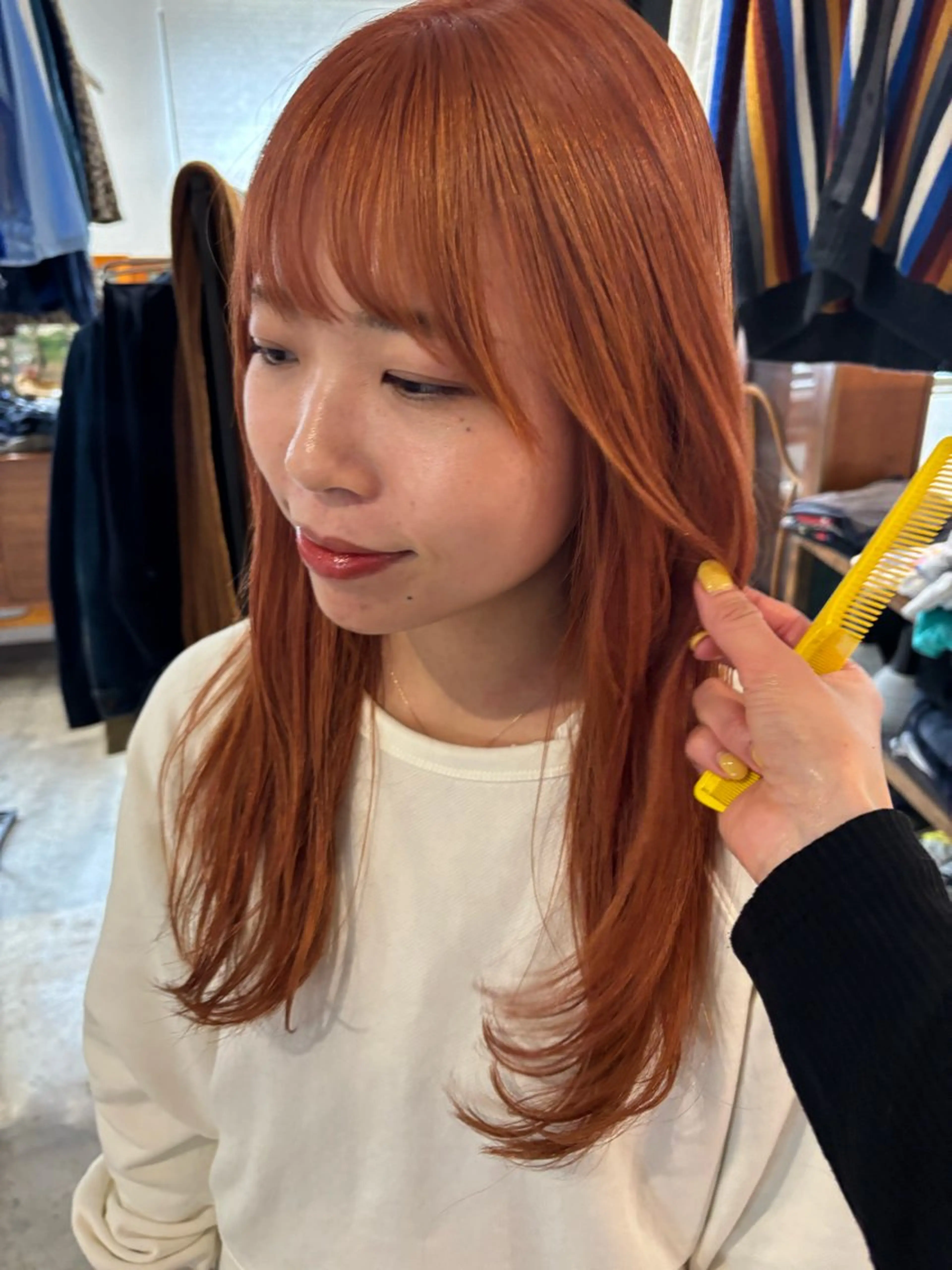 ロング カラー カット ヘアカラー トリートメント Hayashi Shioriのヘアスタイル