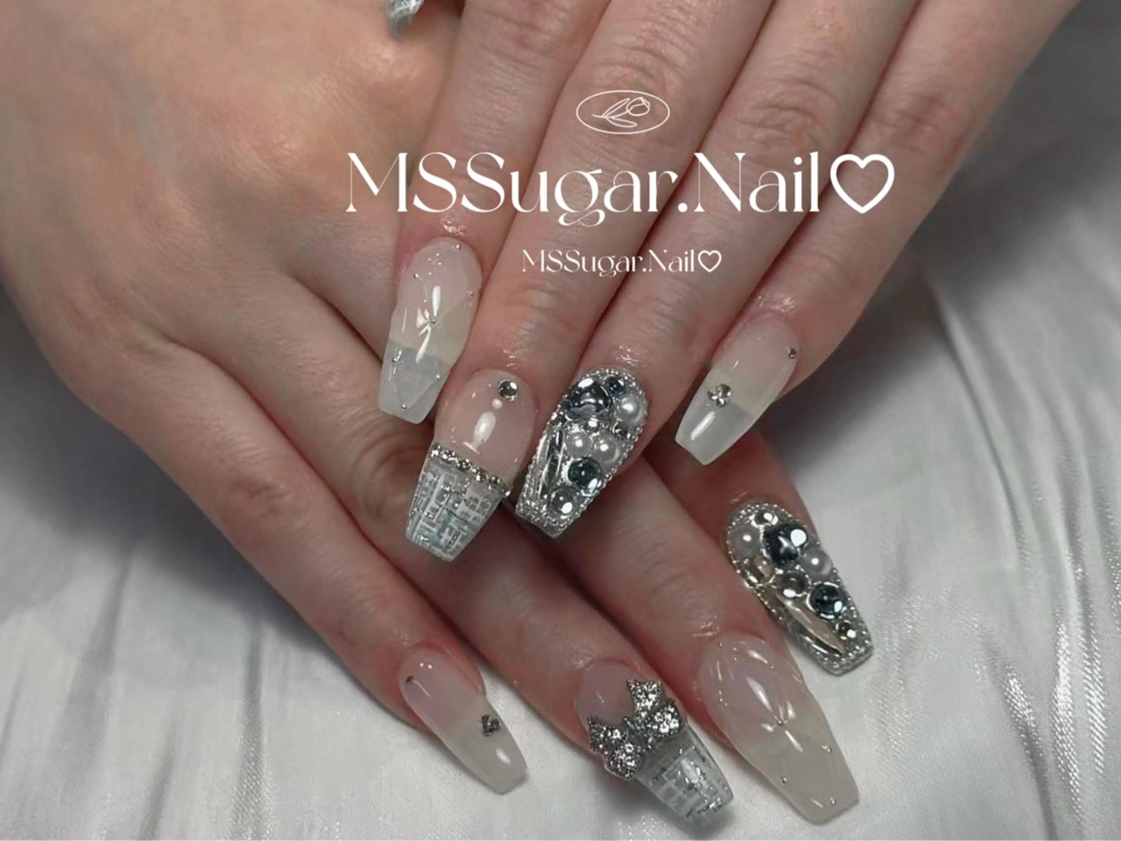 ネイル ハロウィン ロングネイル マグネットネイル スカルプネイル ネイルチップ MSSugar Nailのネイルデザイン