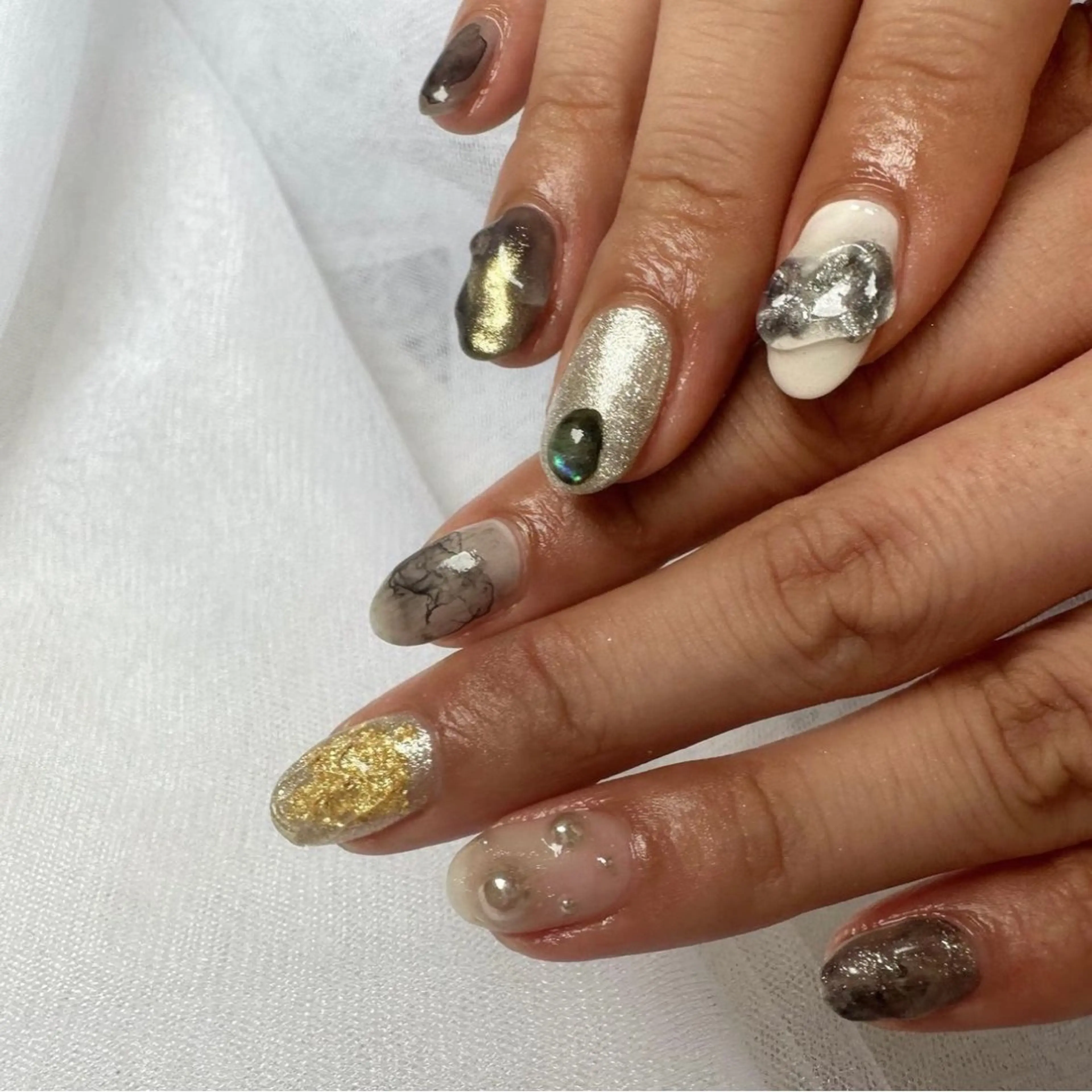 ネイル クリアネイル 氷ネイル・うるうるネイル 韓国ネイル 持ち込み ニュアンスネイル 🪞KAPE NAIL 🪞のネイルデザイン