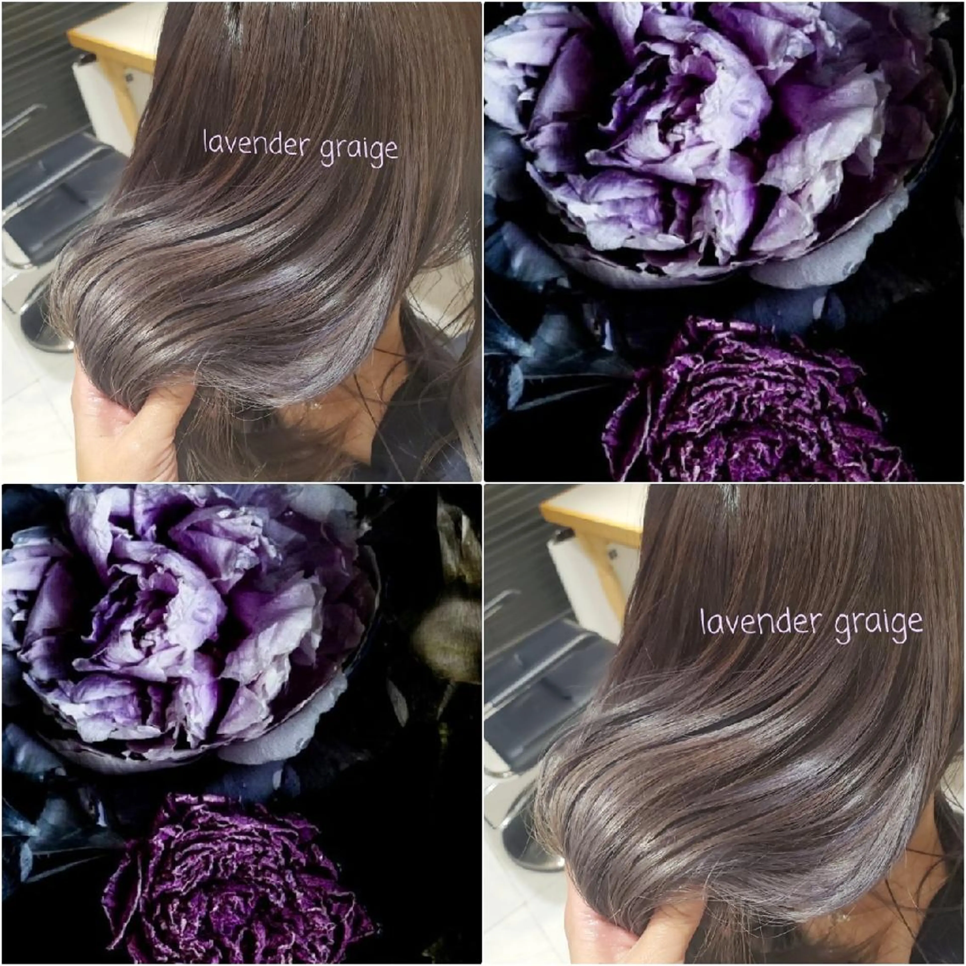 ミディアム カラー ヘアアレンジ グレージュ ラベンダーカラー ラベンダーグレージュ ラベンダーグレー オリーブ透明感カラー 表参道/MIKUのヘアスタイル