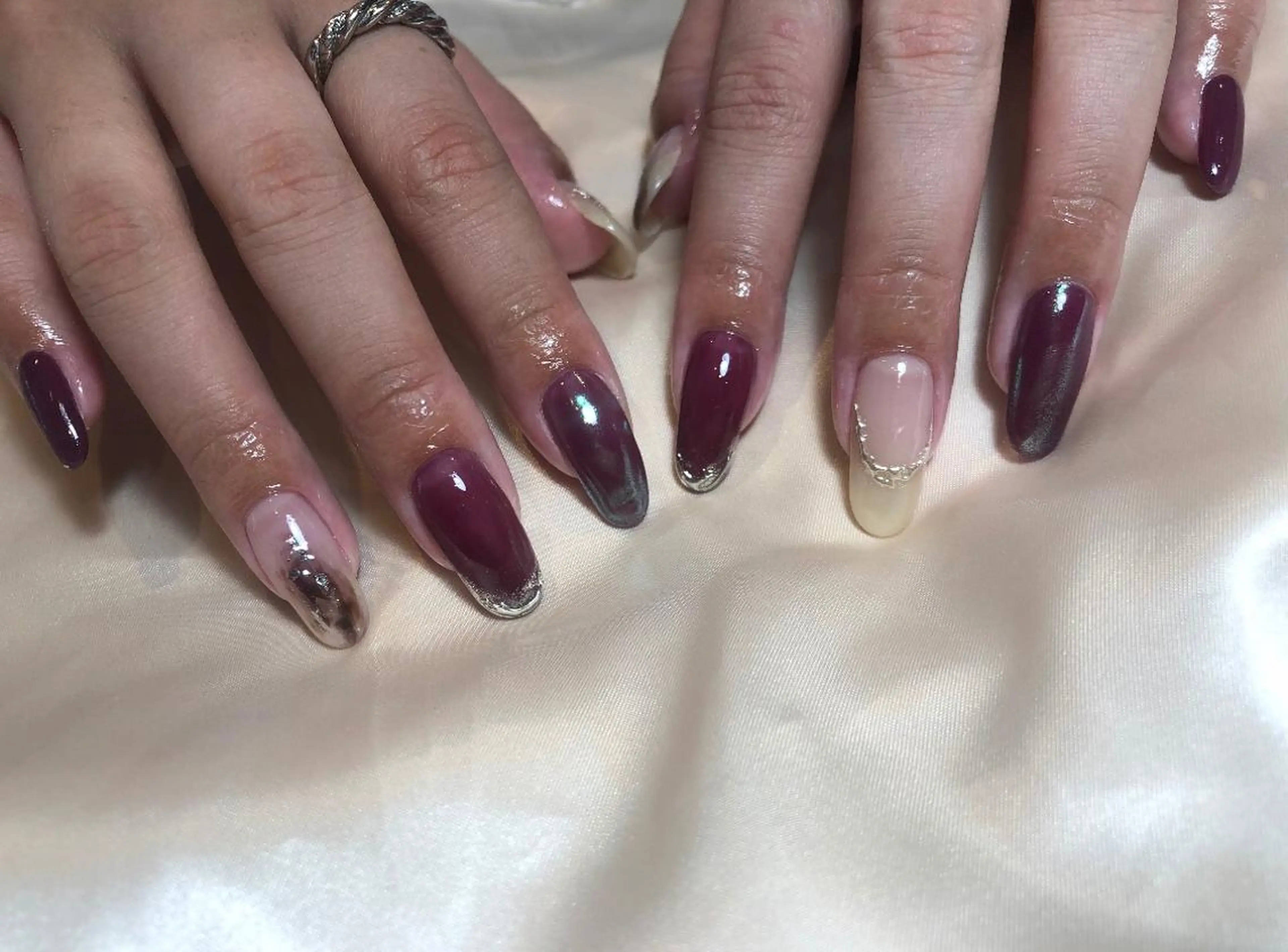 ネイル パラあり！フィルイン 美フォルムのネイルデザイン