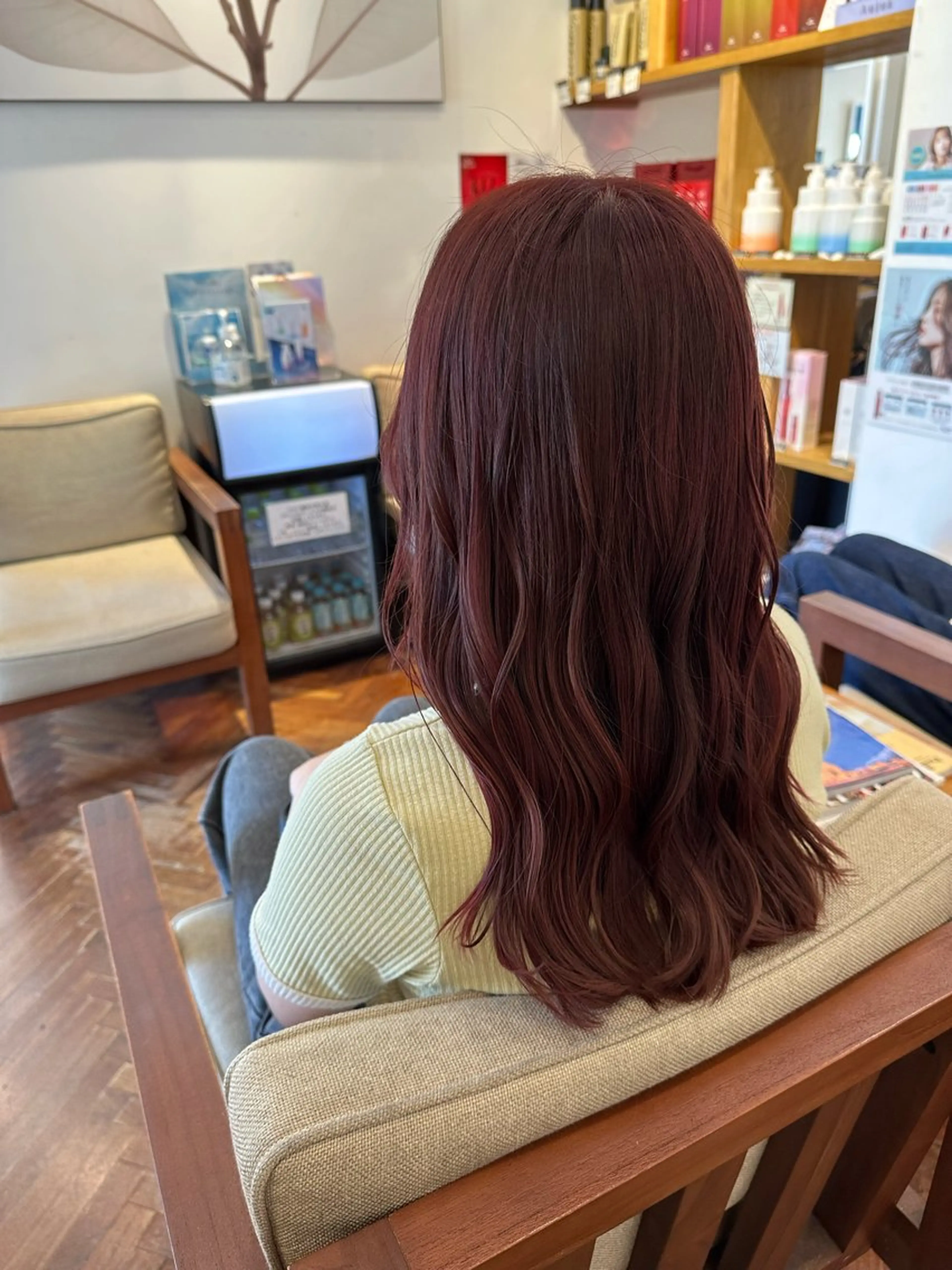 ロング カラー ブラウンカラー レッドカラー レッドブラウン ヘアカラー 鈴木 優斗のヘアスタイル