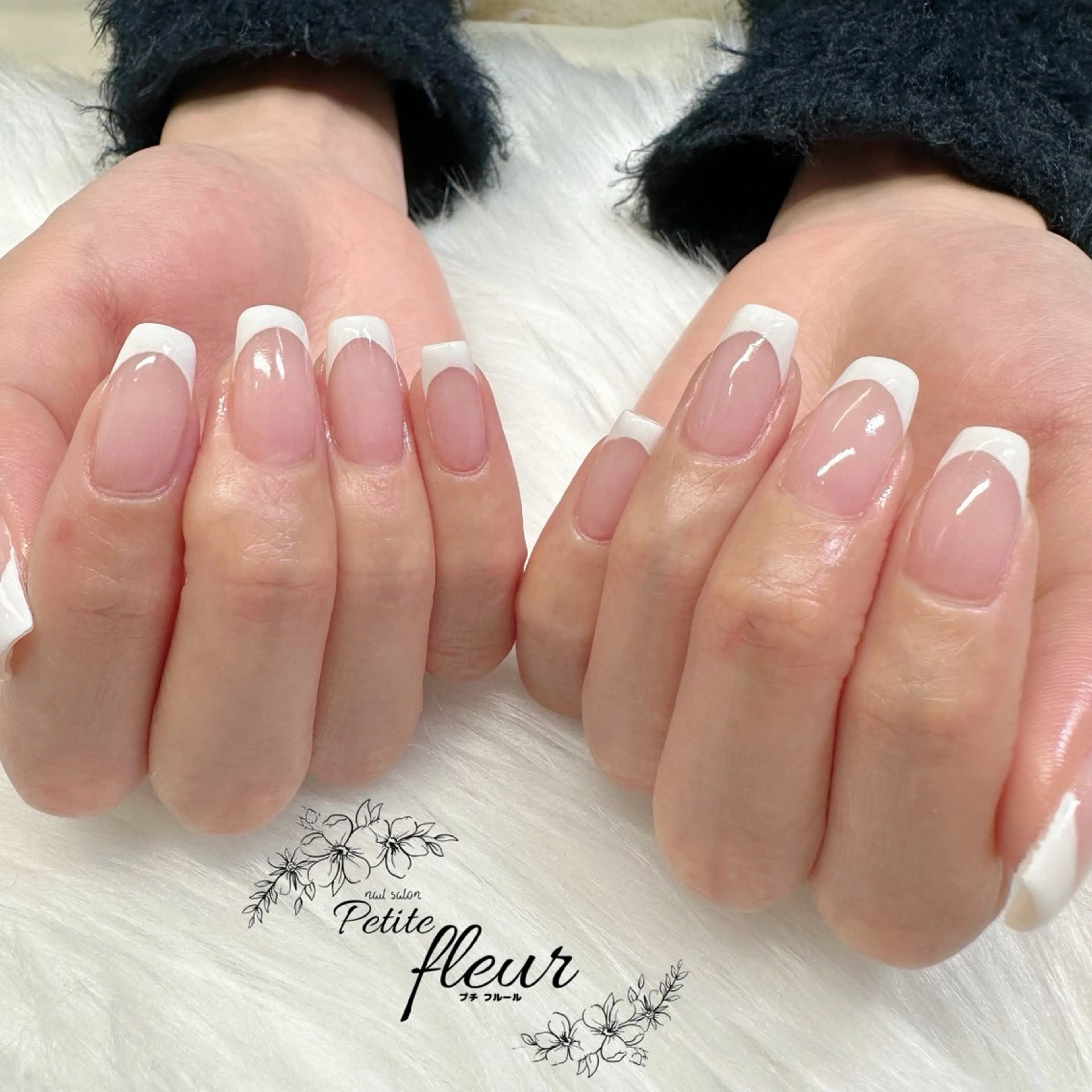 ネイル フレンチネイル ❁⃘*。Petite fleur❁⃘*りさのネイルデザイン