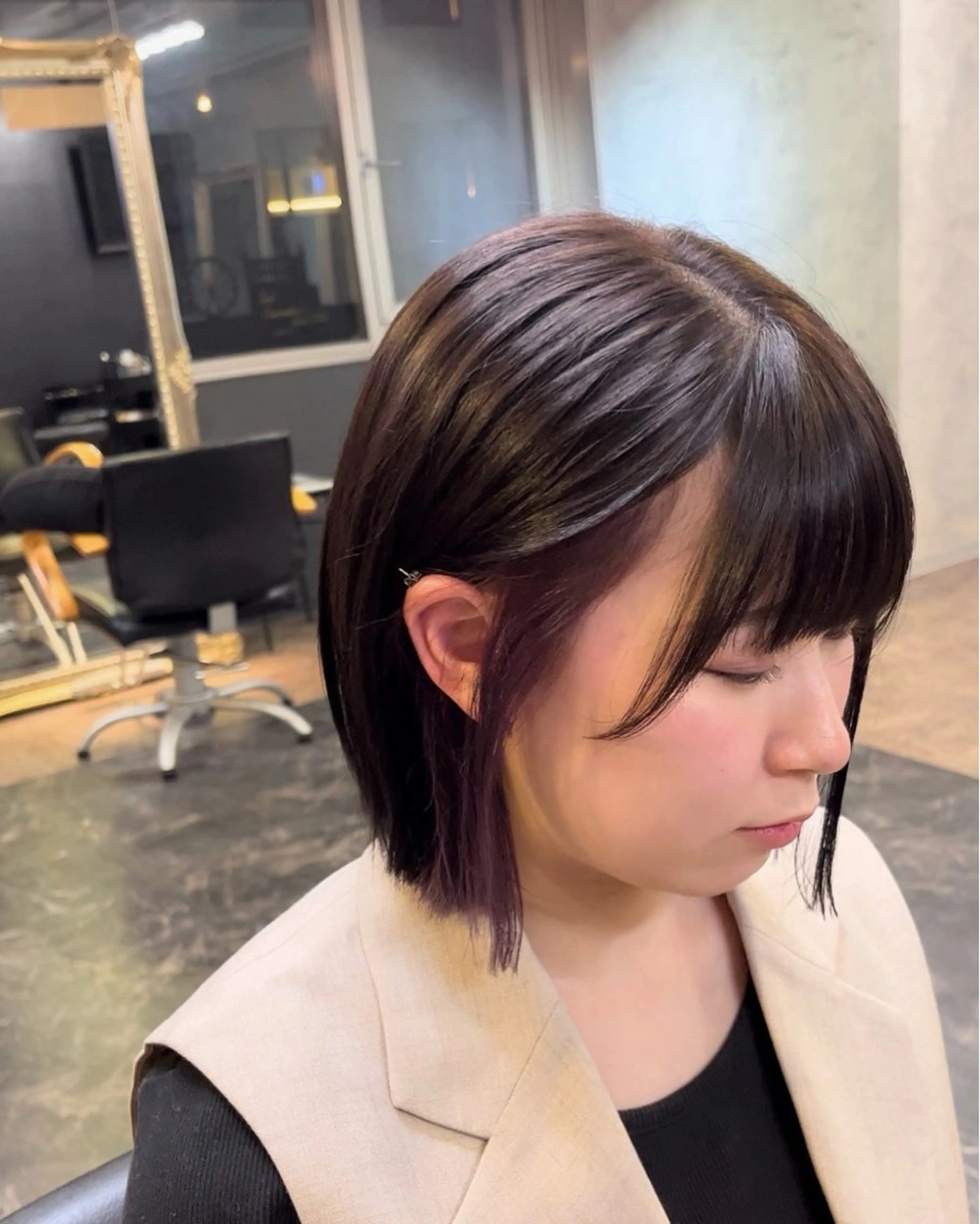 ミディアム 艶髪/韓国レイヤー 【ORO】🎀シュリのヘアスタイル