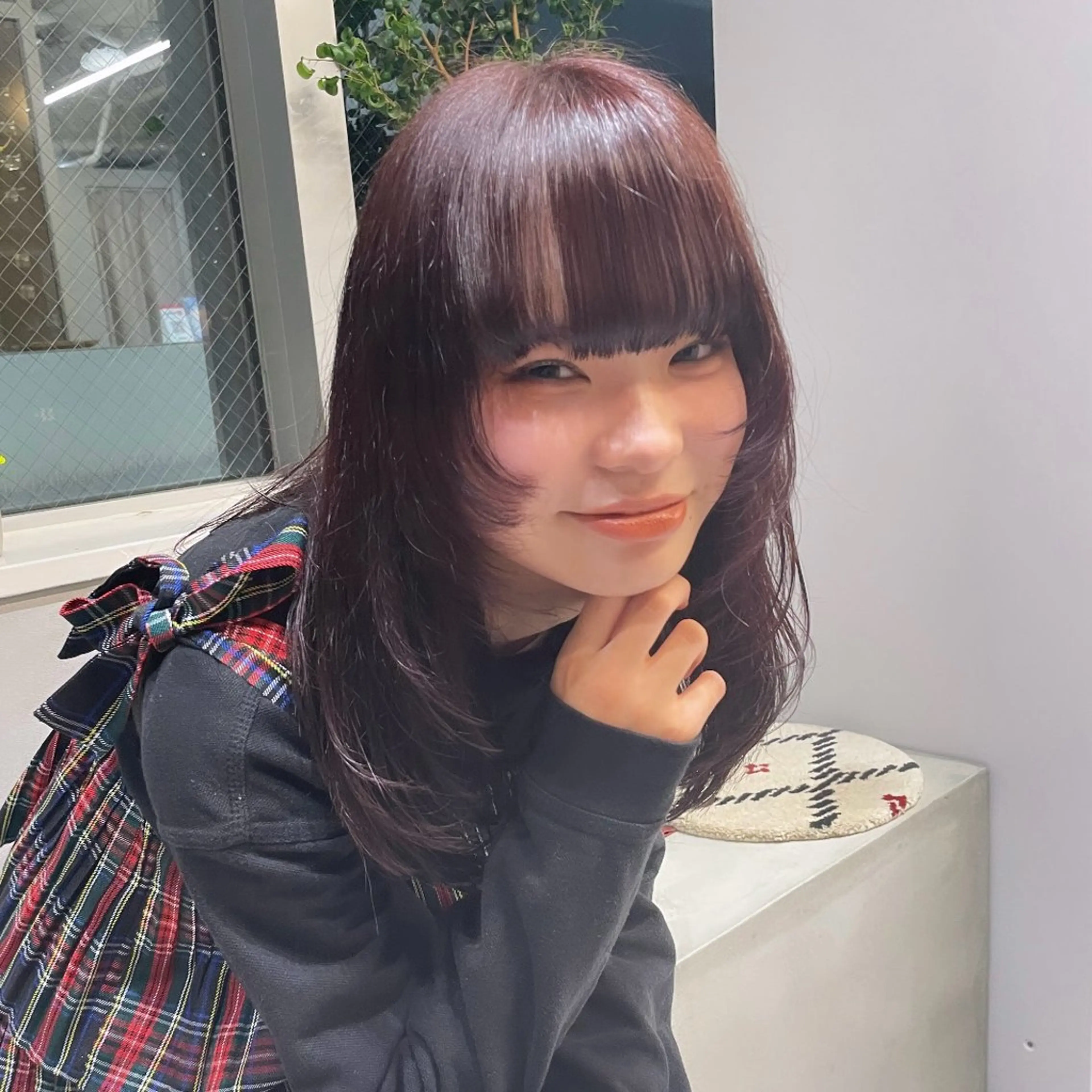 セミロング カラー ブラウンカラー 顔周りカット レイヤーカット ヘアカラー Rui/透明感カラー 暖色/レイヤーカットのヘアスタイル