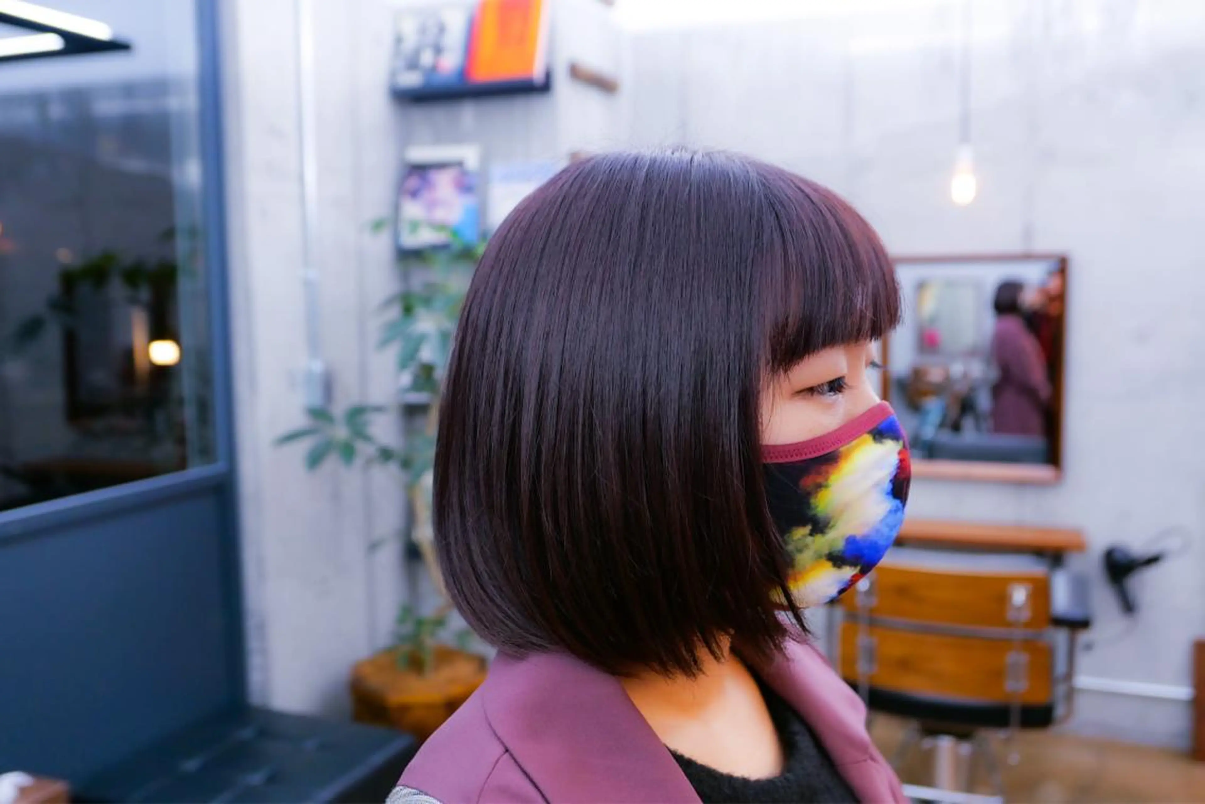 ショート カラー ブリーチ 透明感カラー ブリーチなしカラー パープルカラー Watanabe Kentarouのヘアスタイル