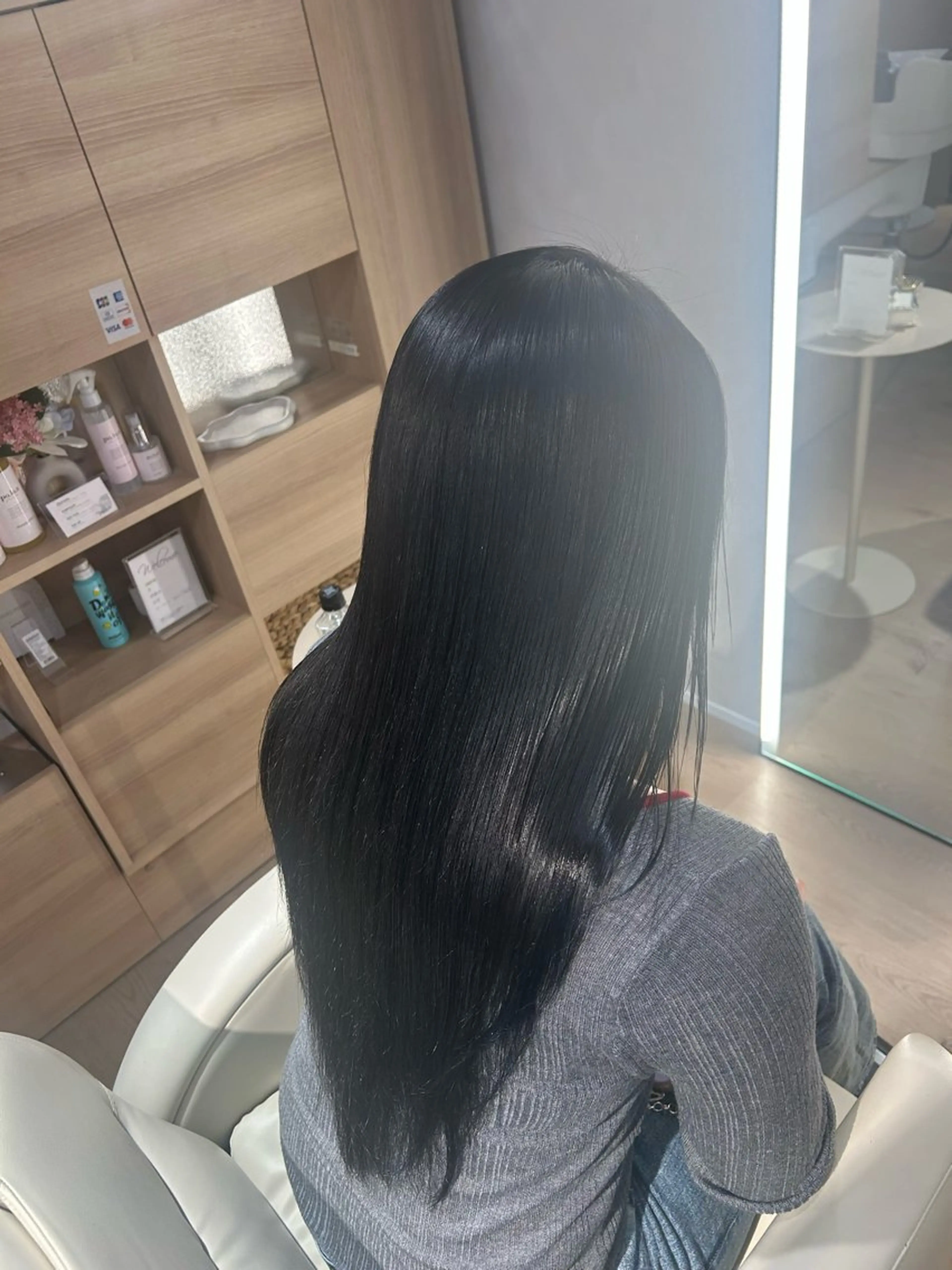 ロング カラー 黒髪 ブルーカラー ブルーブラック Hotaru/梅田 /茶屋町のヘアスタイル