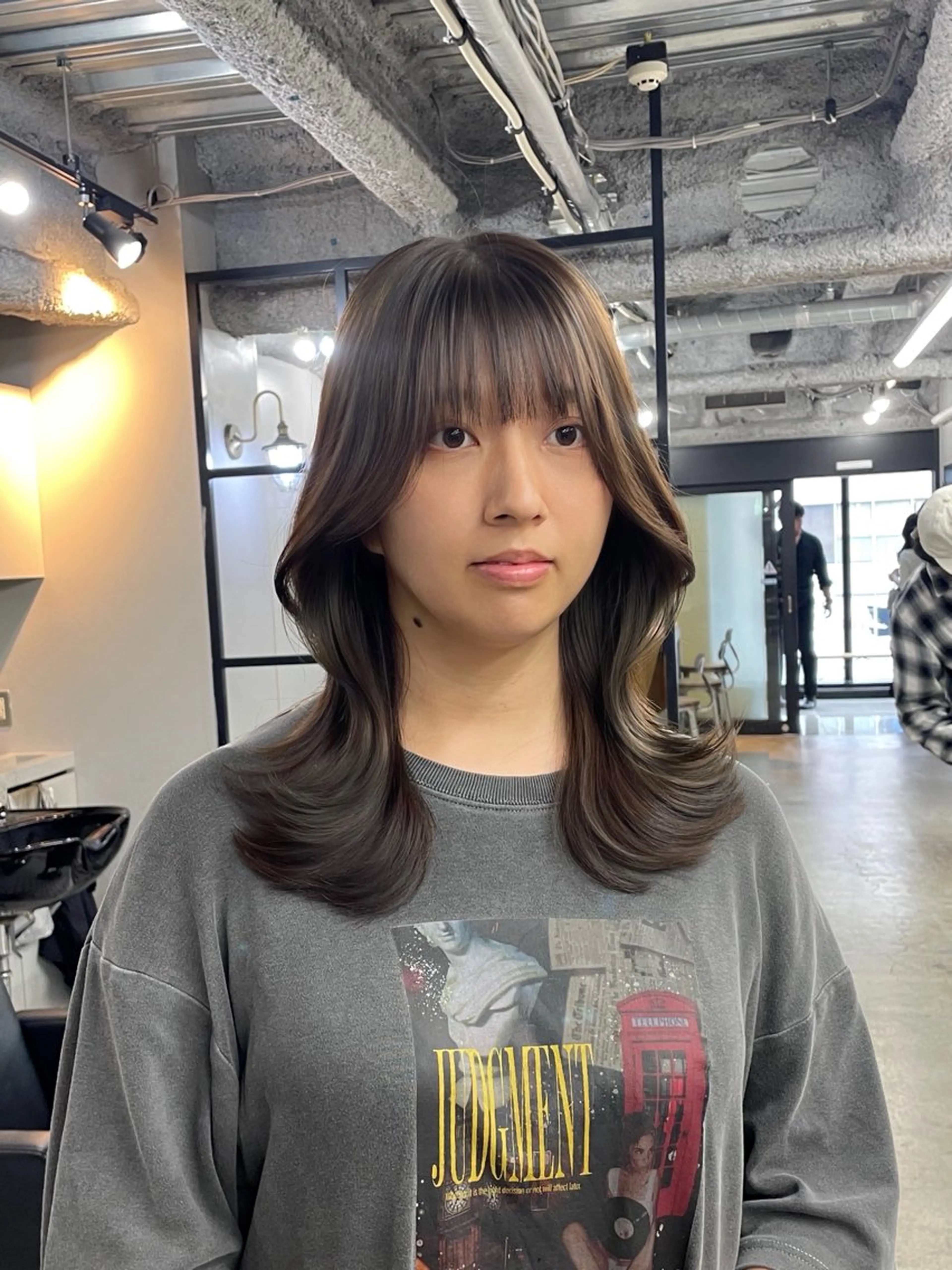 ロング カラー ヘアカラー 新宿/韓国ヘア/ 髪質改善ストレートのヘアスタイル