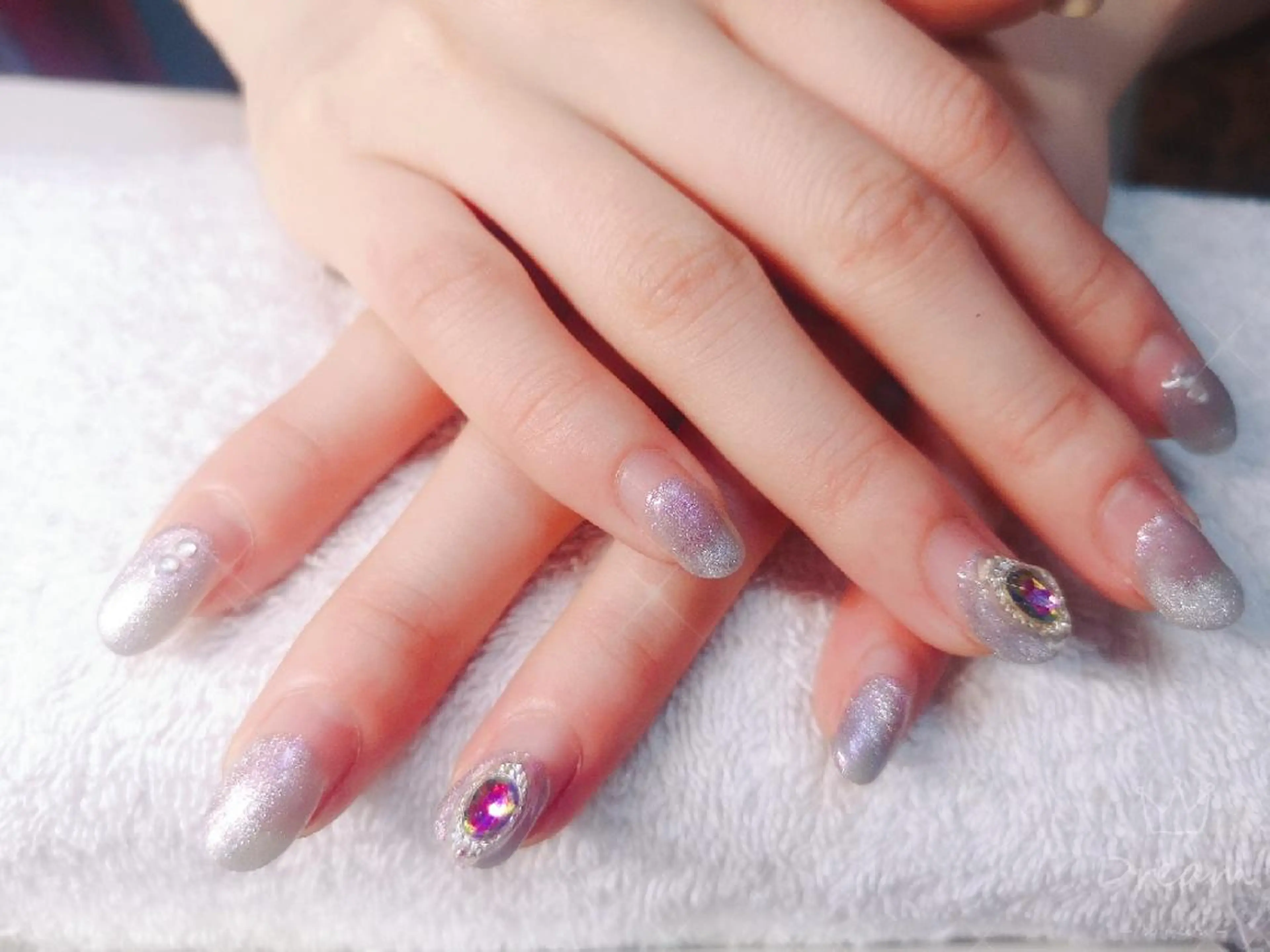 ネイル フィルイン・深爪矯正 長さ出し🎀のネイルデザイン