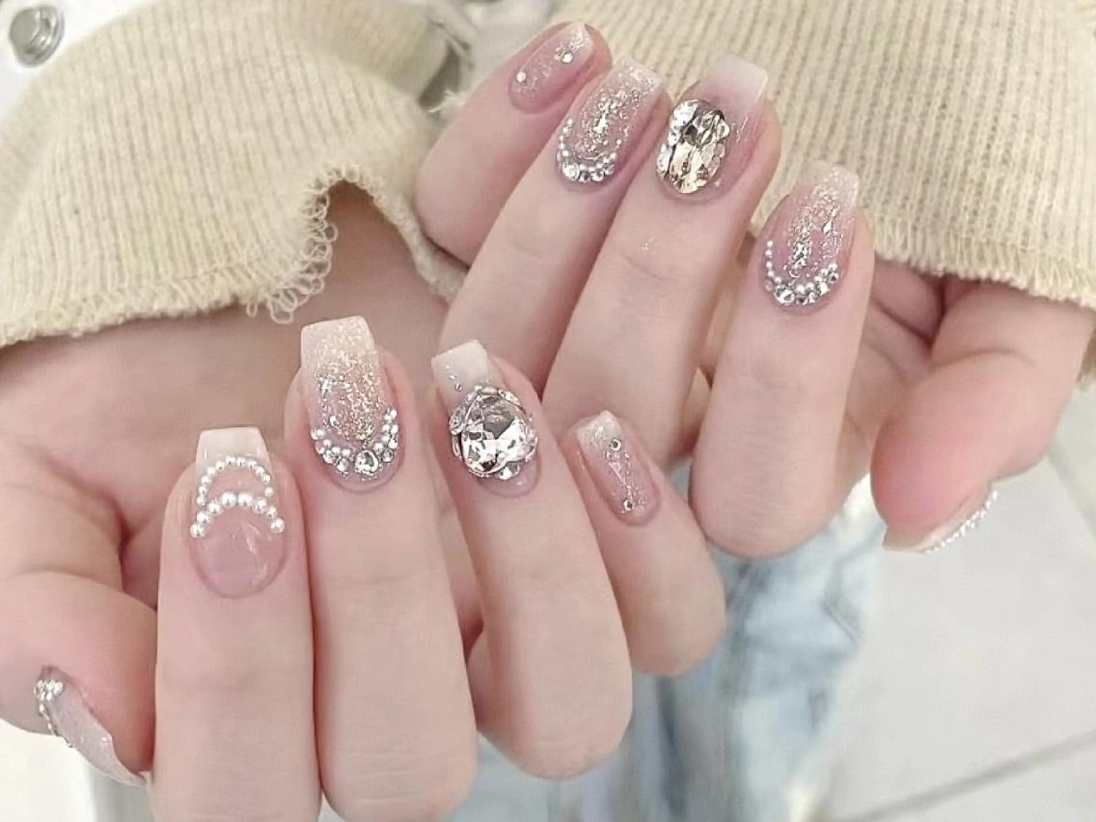 ネイル メンズ メンズ韓国風 オーロラネイル チークネイル 長さ出し フットネイル 【スカルプ専門店】 Naomi nailのネイルデザイン
