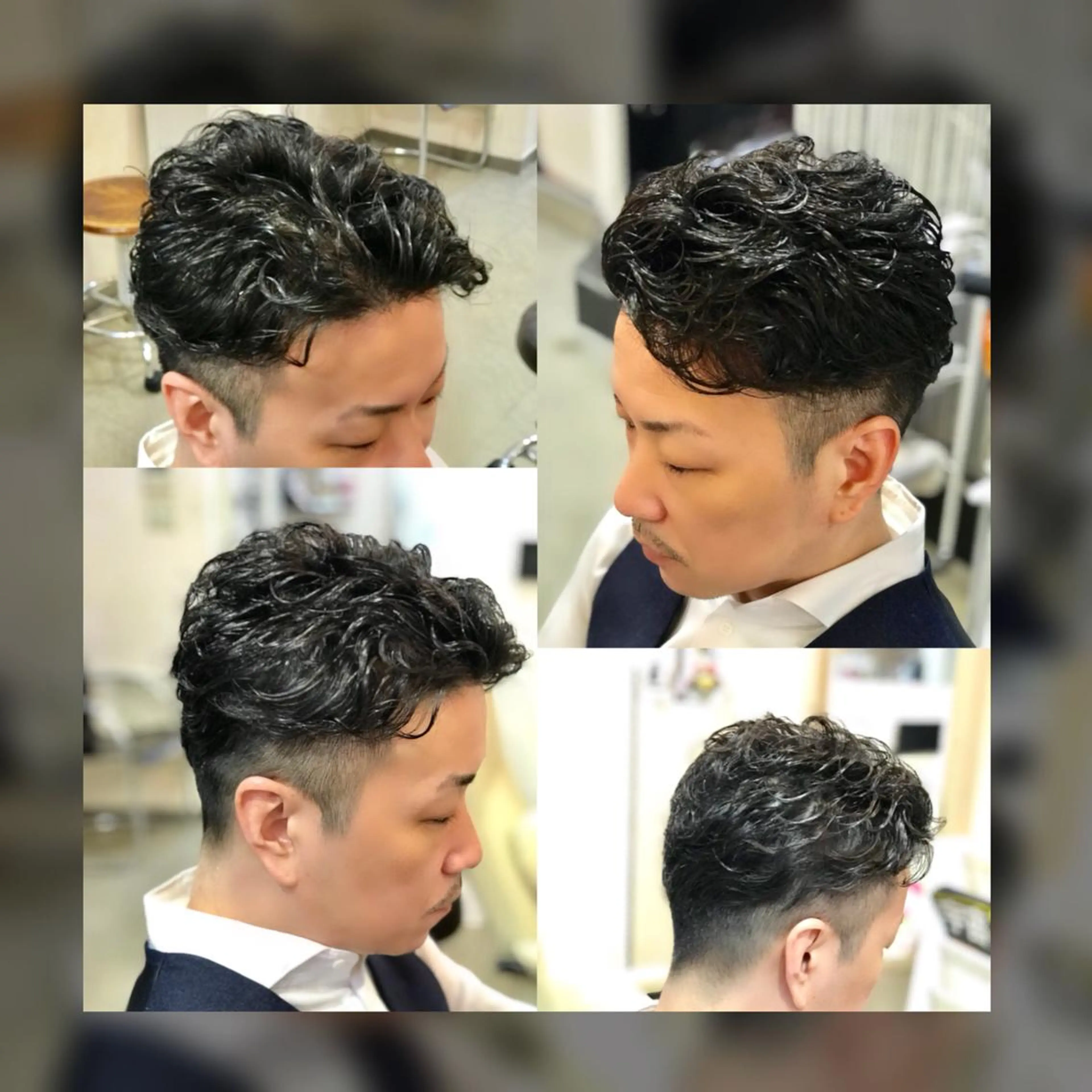 ショート パーマ メンズ 渋谷宮益坂 omoのヘアスタイル