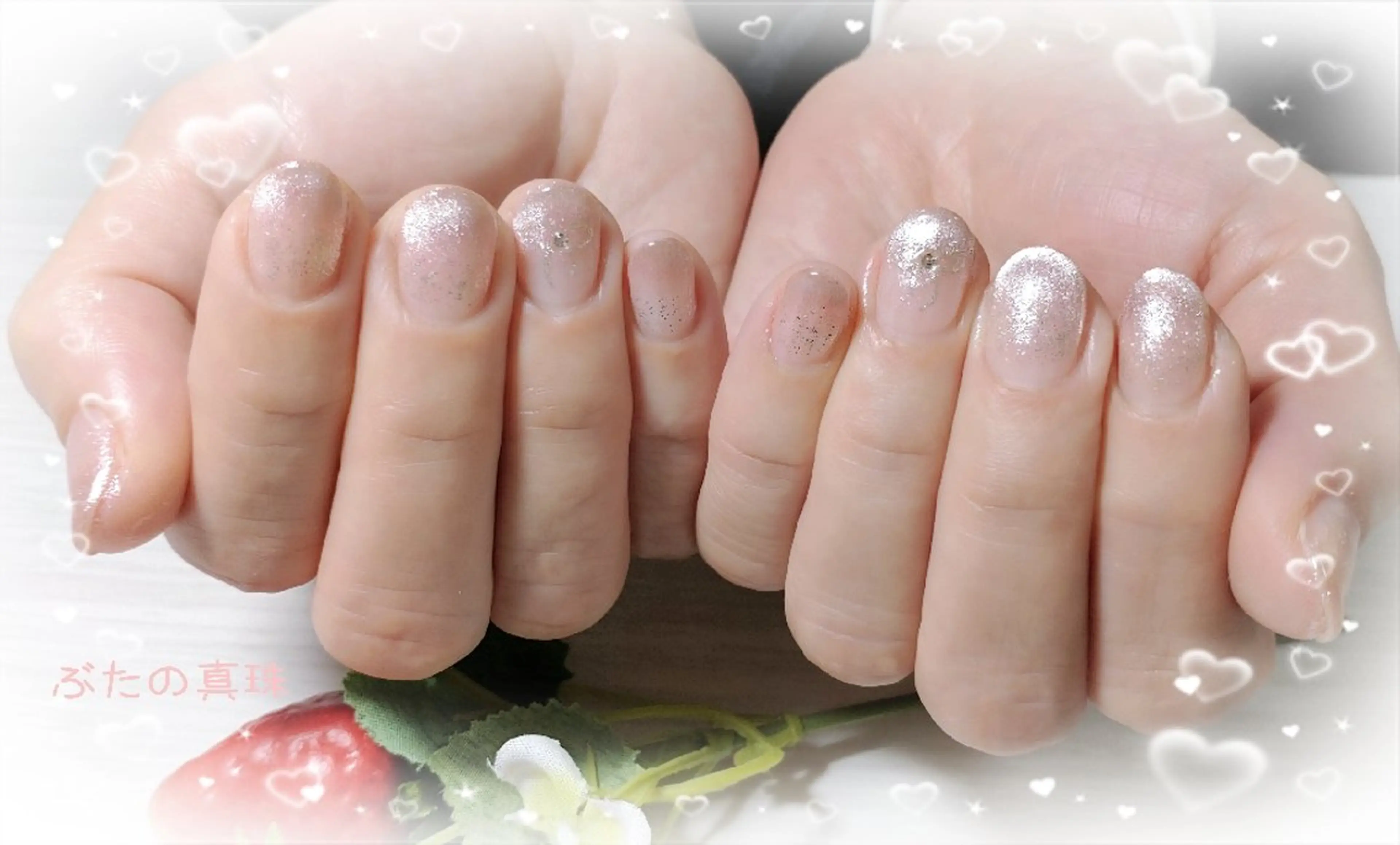 ネイル リボン ハンドネイル 林 珠里のネイルデザイン