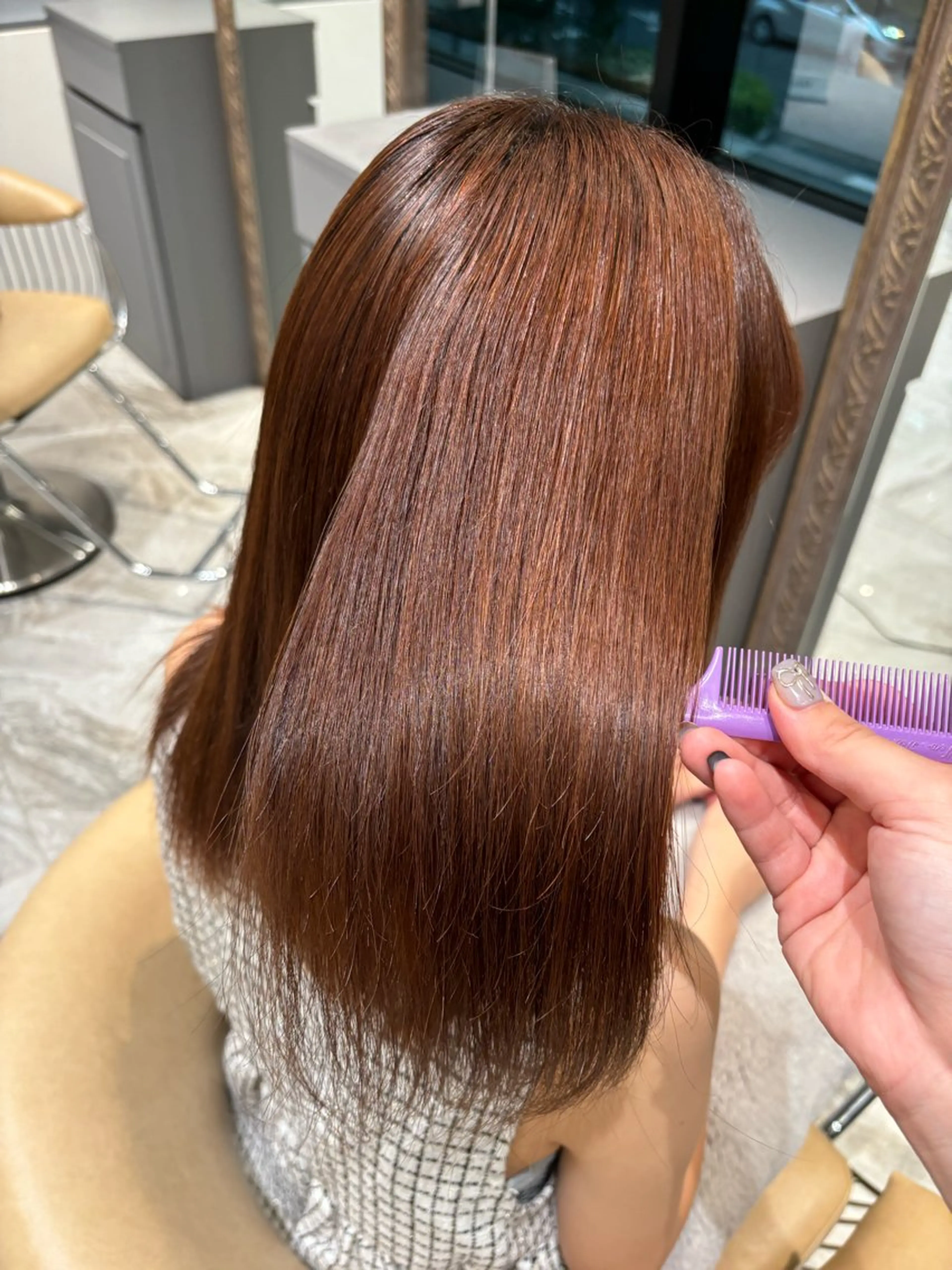 セミロング トリートメント 美髪縮毛矯正/ 髪質改善/AYARIのヘアスタイル