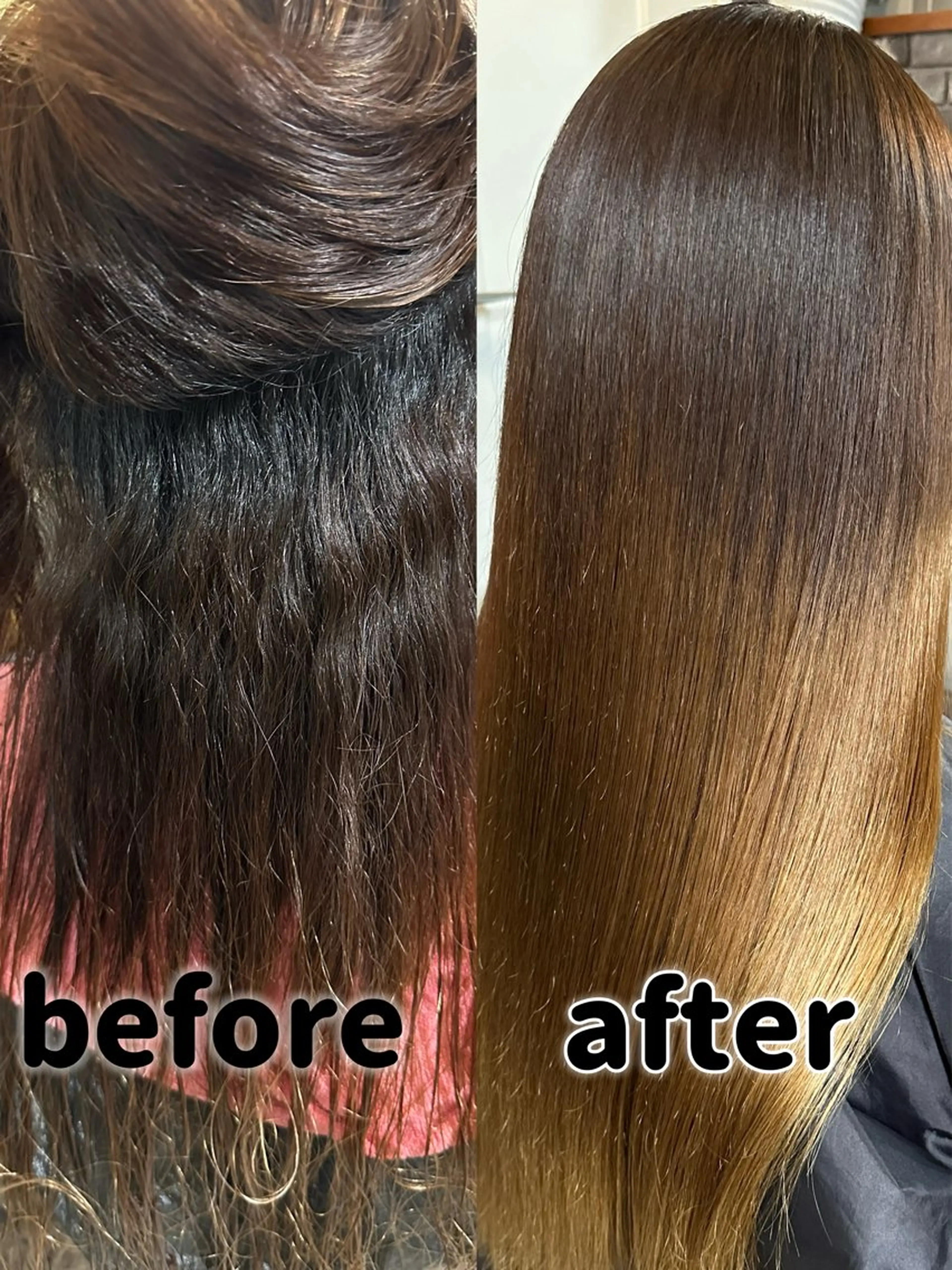 ロング 縮毛矯正 東心斎橋☆豆柴 🐾倶楽部のヘアスタイル