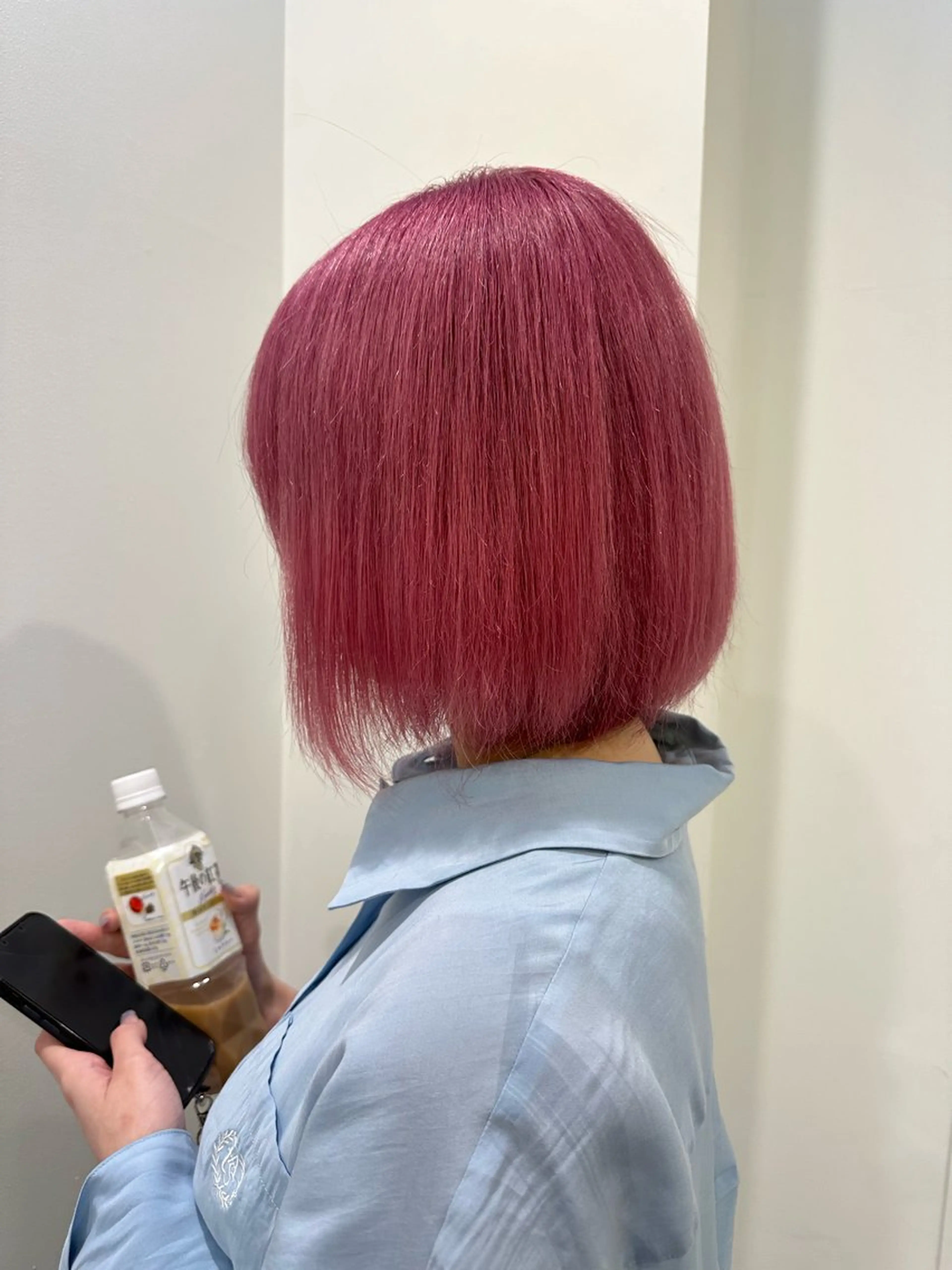 ショート カラー ラベンダーカラー ピンクカラー ピンクラベンダー ヘアカラー トリートメント 渋谷/透明感カラー /半個室/こうめいのヘアスタイル