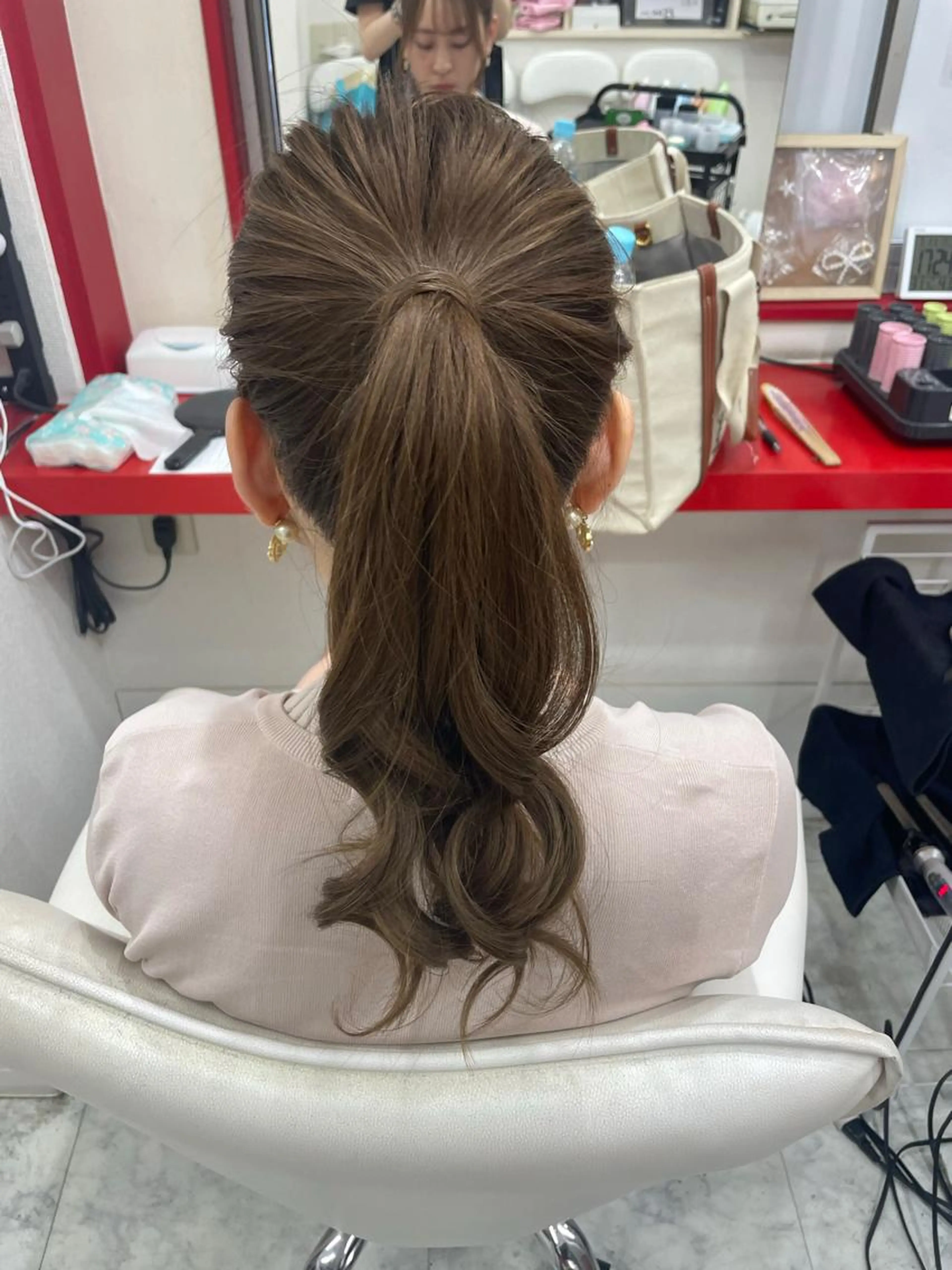 ポニーテールアレンジ(Instagram、tiktokフォローしていただいた方限定メニュー)の写真