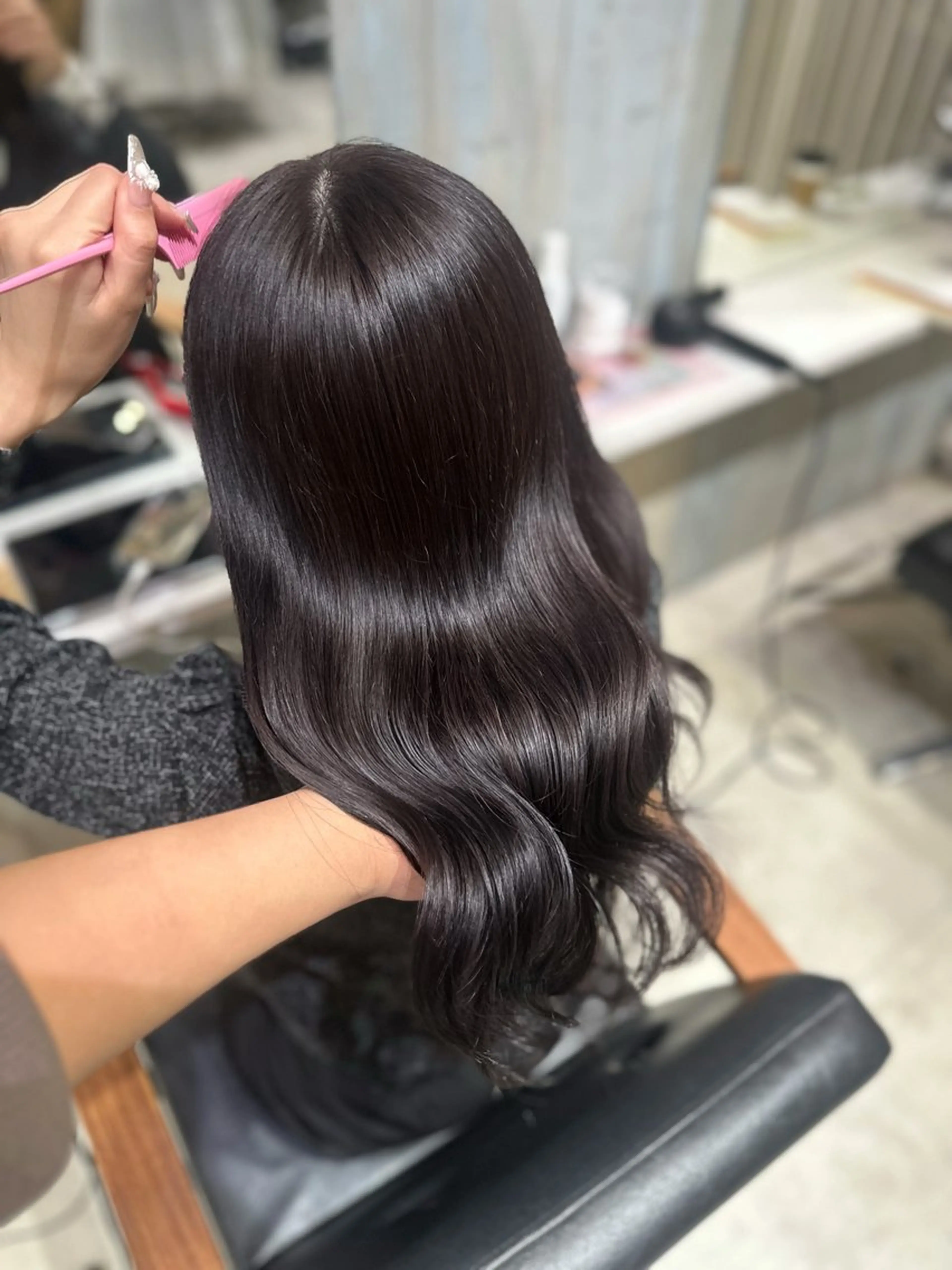 ロング カラー カット ヘアカラー トリートメント 🖤KURUMI🖤 潤艶・髪質改善のヘアスタイル