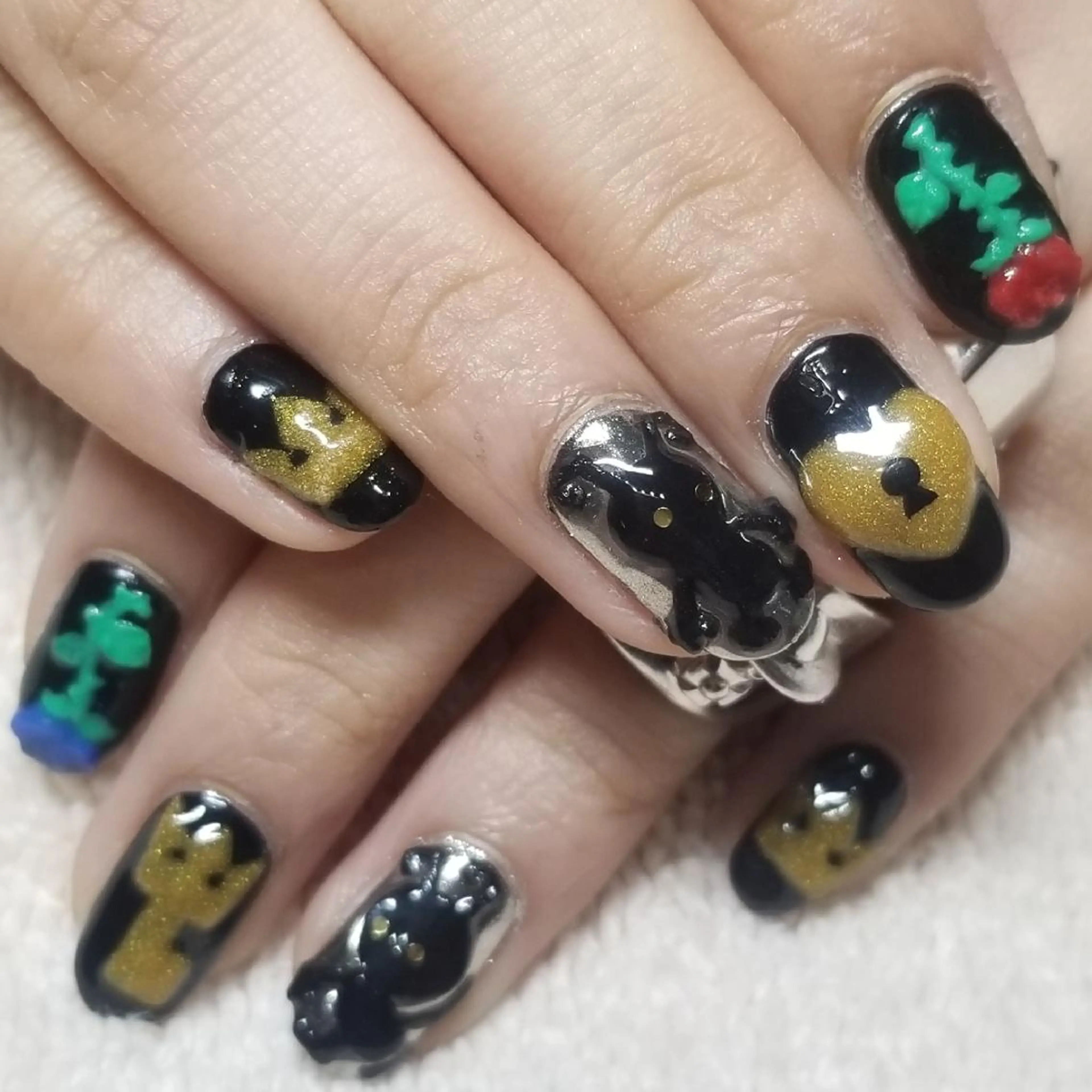 ネイル ミラーネイル ハンドネイル よしだ ひろきのネイルデザイン