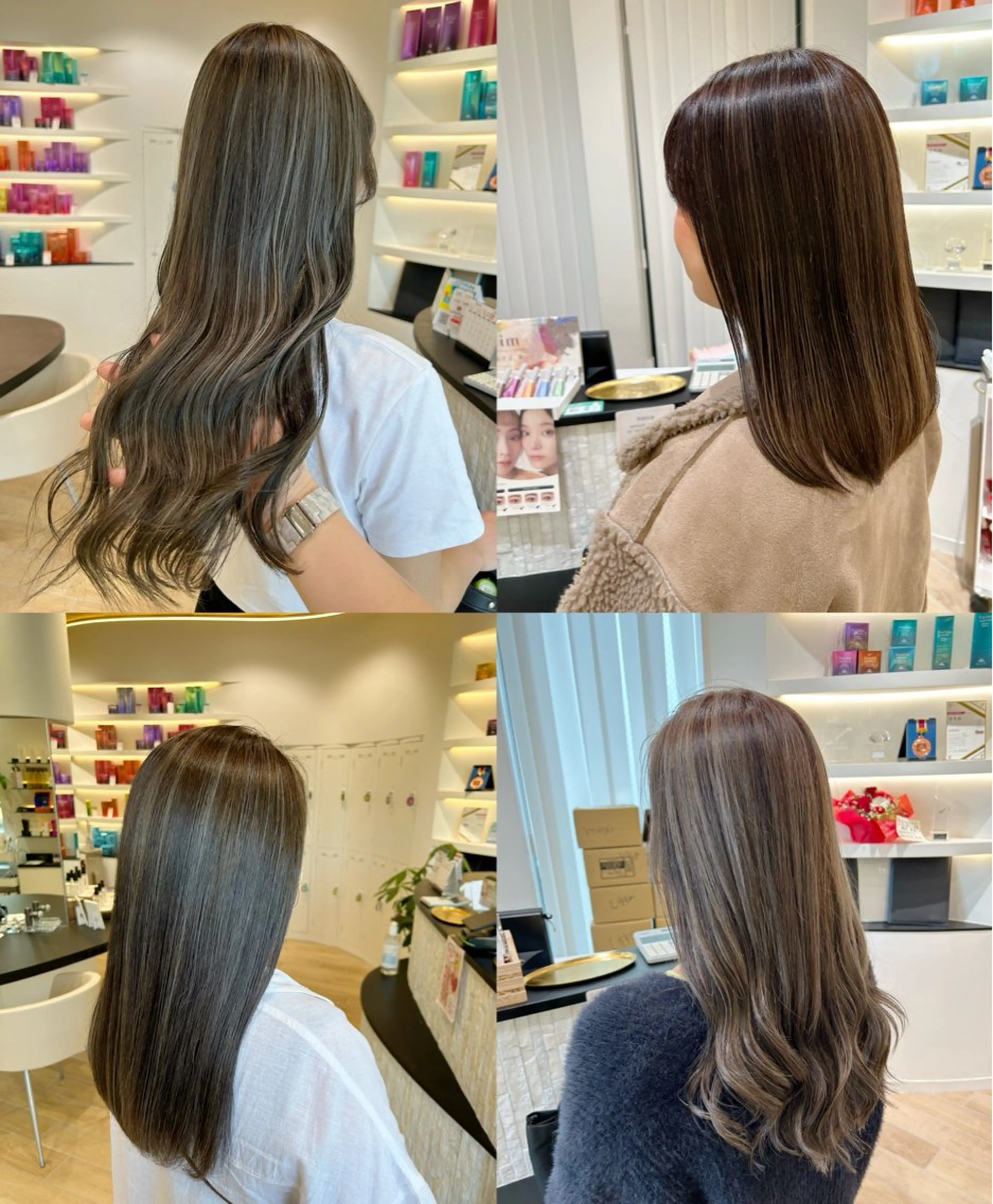 ケアブリーチハイライト+全体カラー+3stepトリートメントの写真