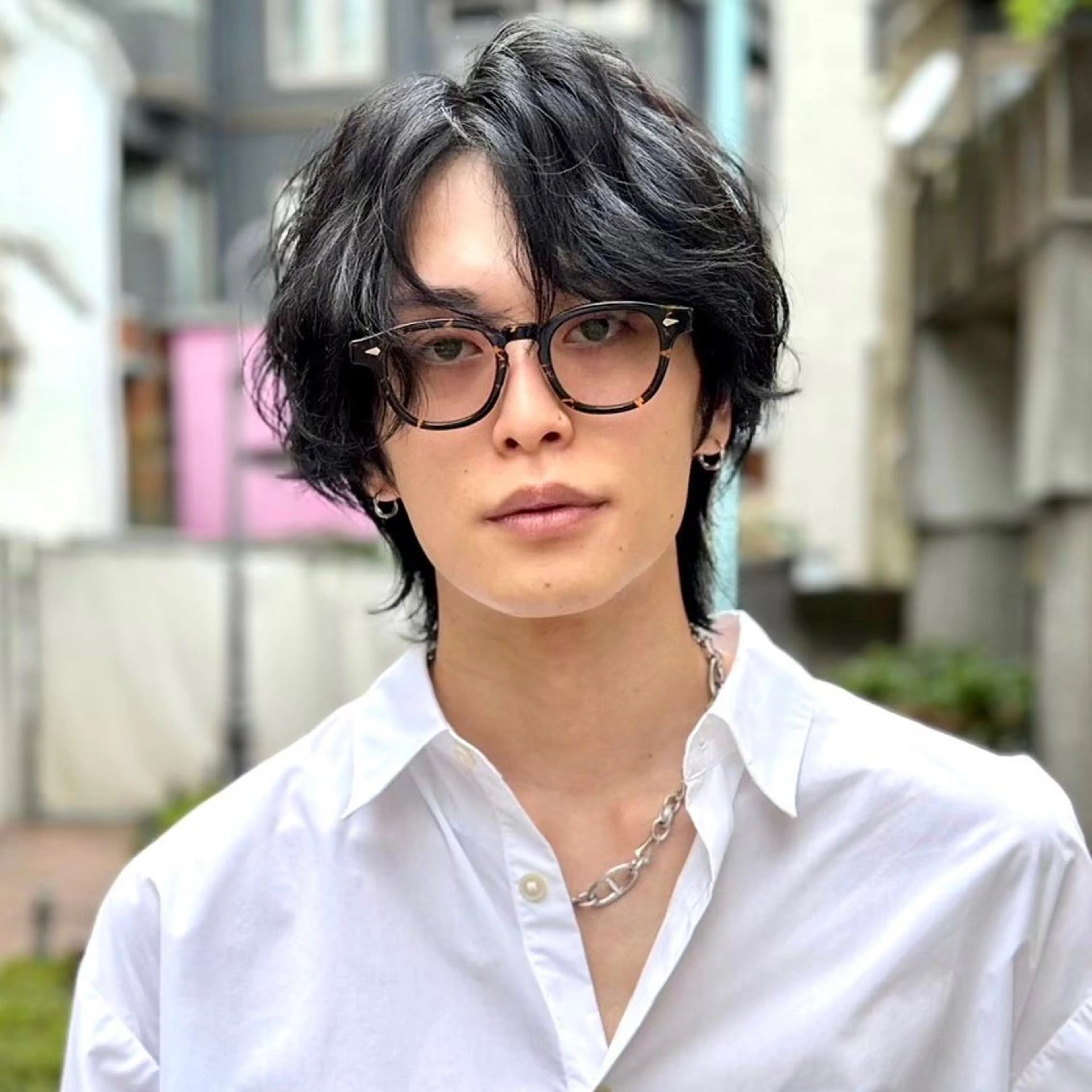 ミディアム カラー パーマ メンズ 南堀江/mowen/ サワモトガクのヘアスタイル