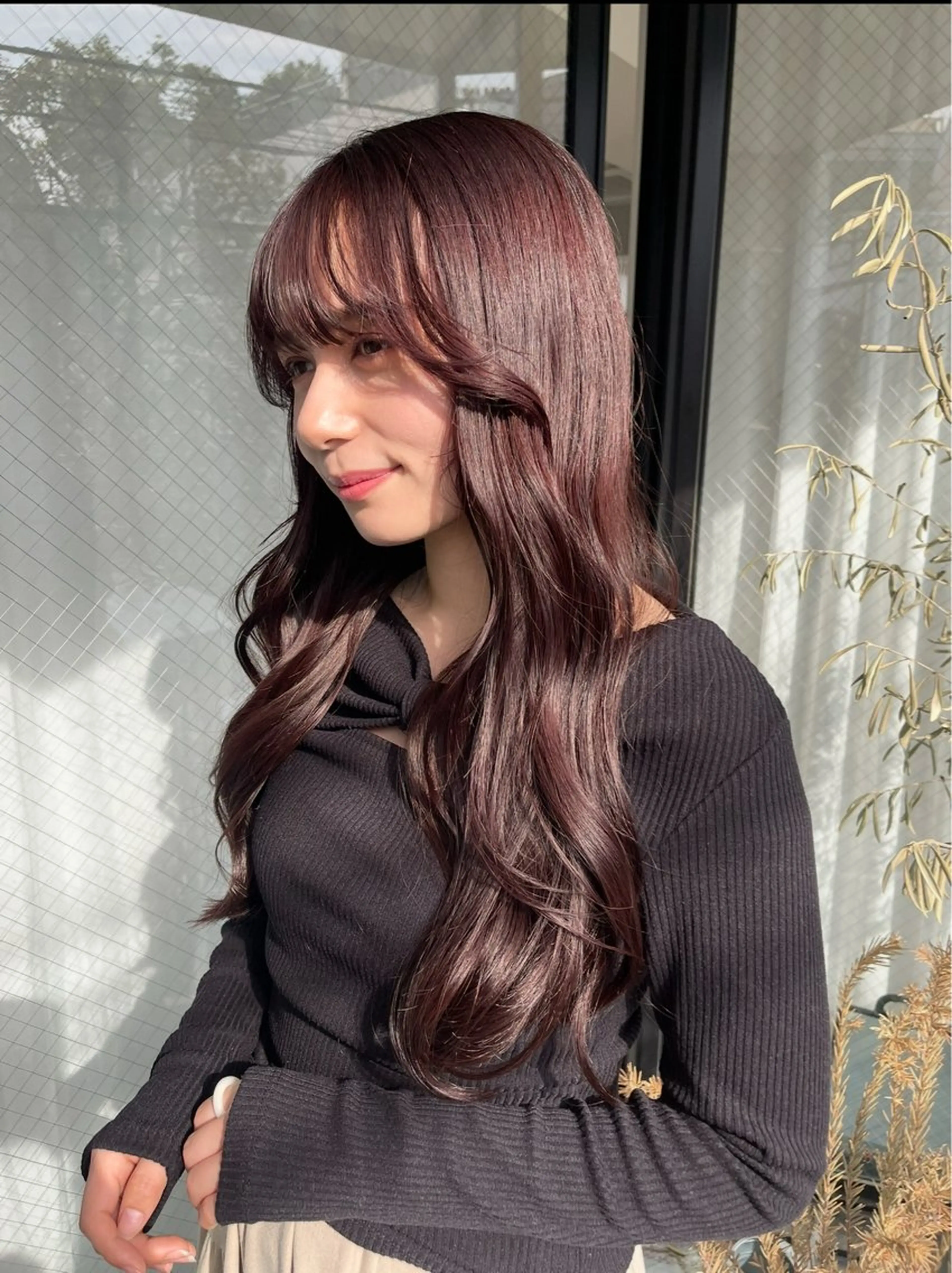 ロング ラベンダー/レイヤー スタイル🤎mamiのヘアスタイル