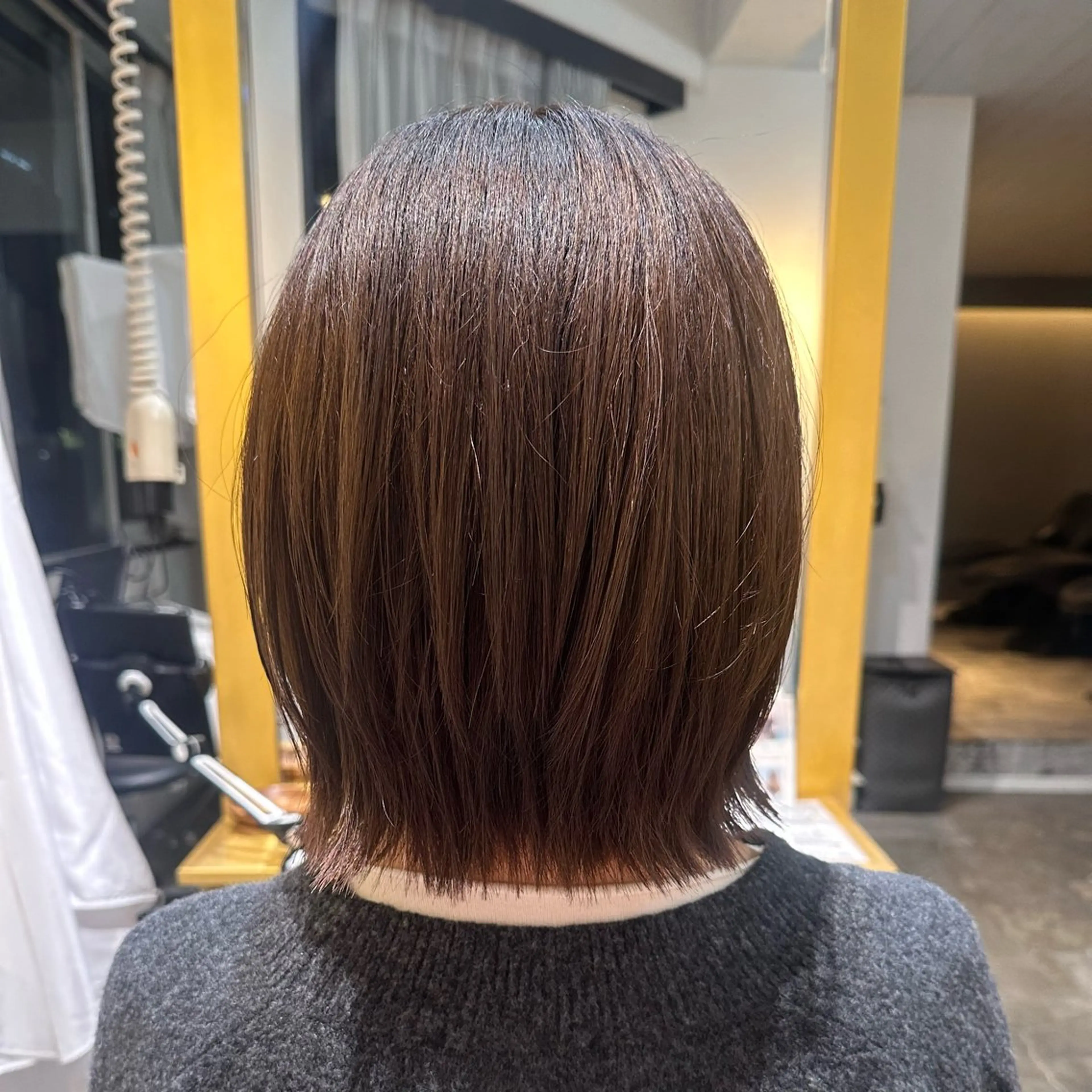 ミディアム カラー ブラウンカラー ショコラブラウン カット ヘアカラー 心斎橋/レイヤー/ 艶カラー💖Sakiのヘアスタイル