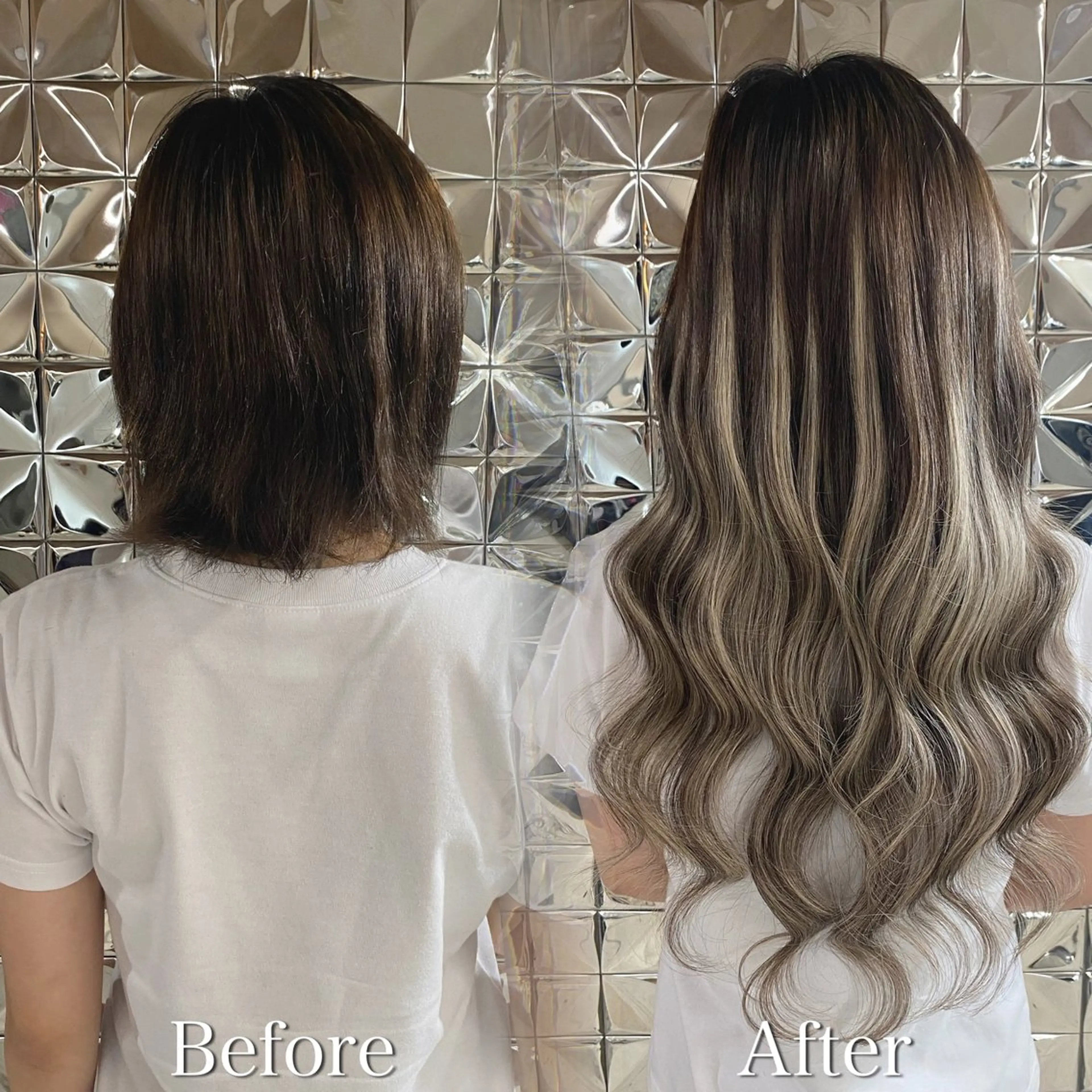 ロング エクステ レイヤーカット エクステ ラブスタシー Lilyのヘアスタイル