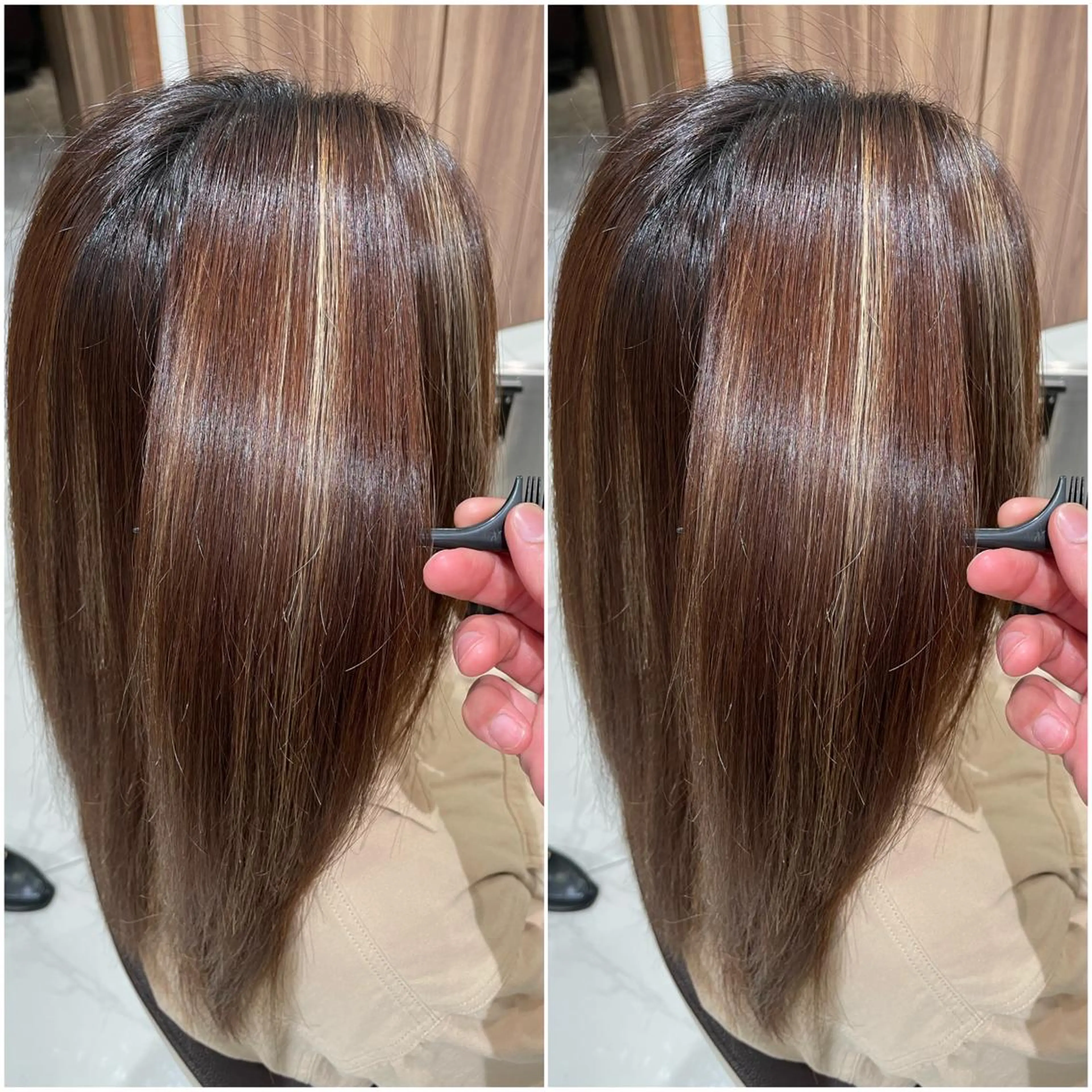 ロング パーマ カット 縮毛矯正 全席個室　暖色カラー Zina松園優香🌸のヘアスタイル