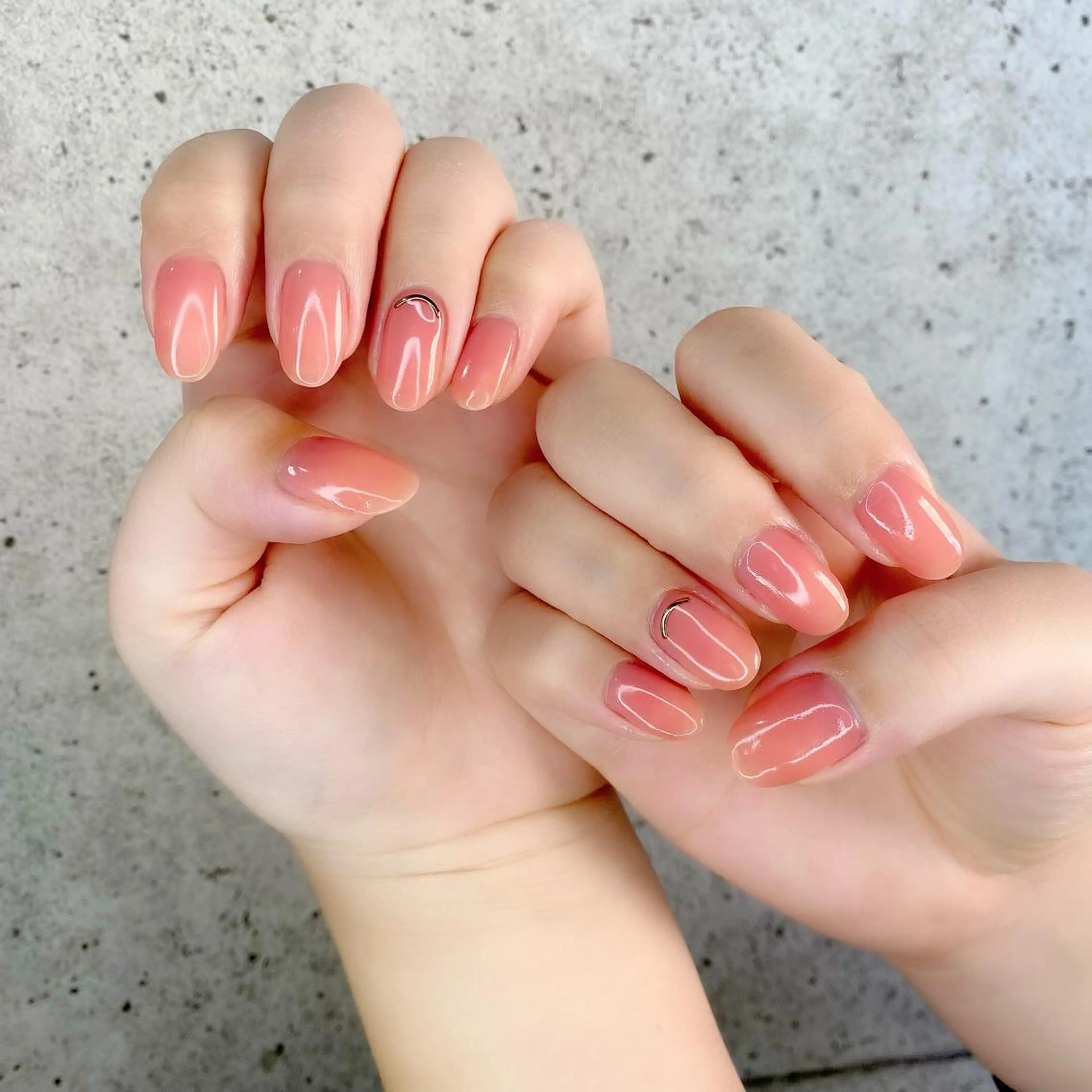 ミディアム カラー パーマ ヘアアレンジ メンズ キッズ ネイル マツエク・マツパ アイブロウ ピンクカラー 眉カラー カラーマツエク ワンカラーネイル ピンク Salon Ｋのネイルデザイン