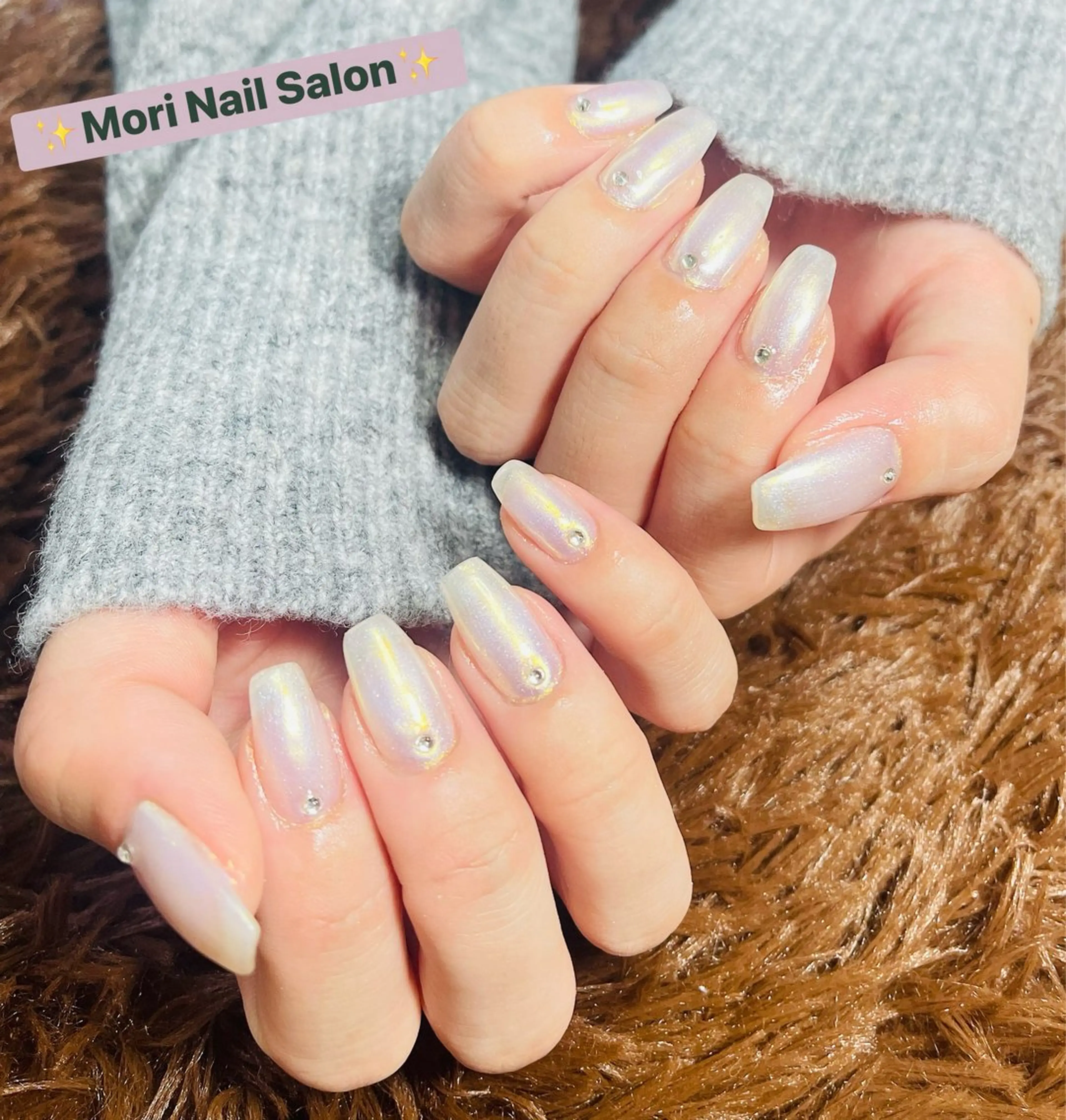 ネイル ジェルネイル ミラーネイル ハンドネイル MORI ネイル SALONのネイルデザイン