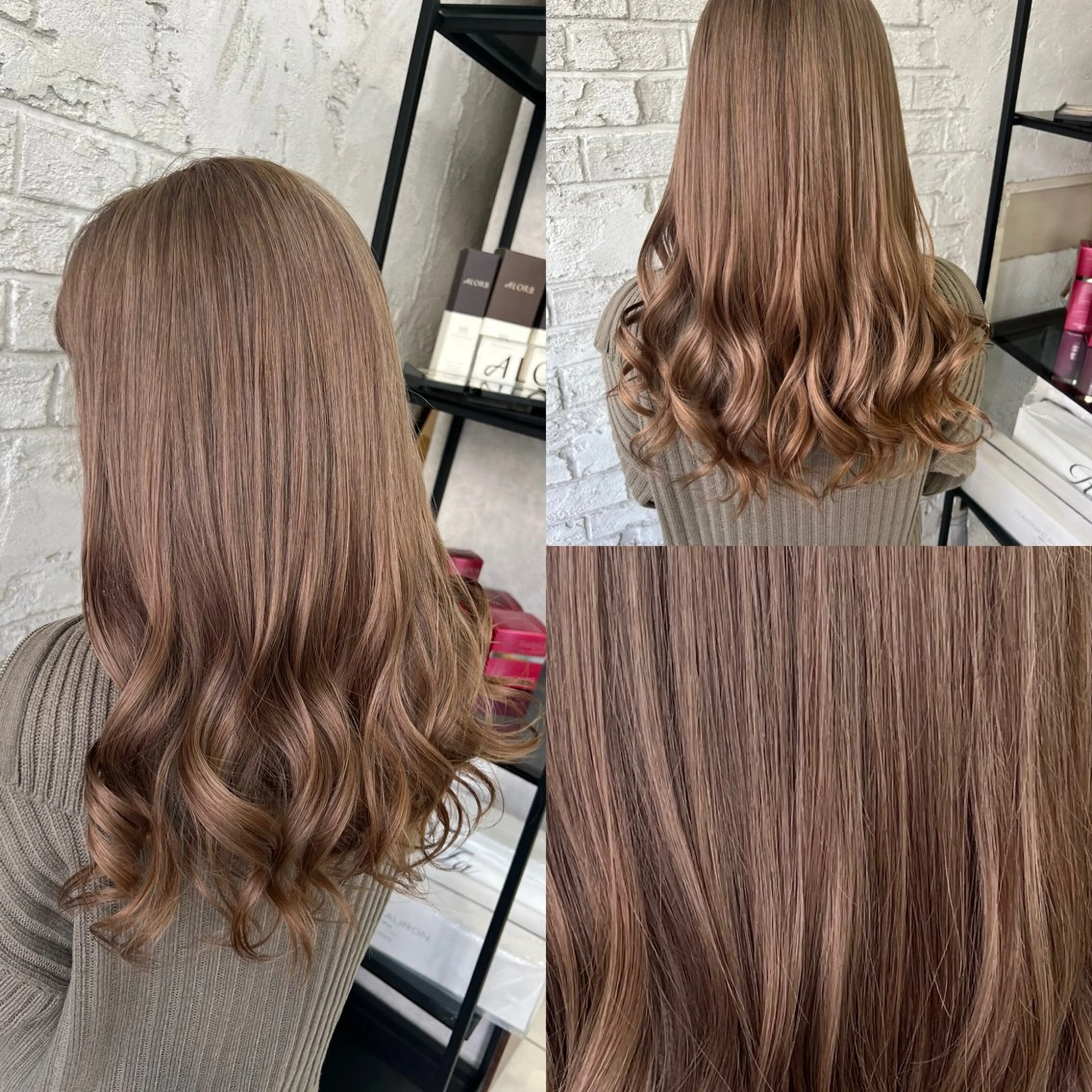 セミロング ヘアカラー エクステ＆艶カラー 🎀YURINA🎀のヘアスタイル