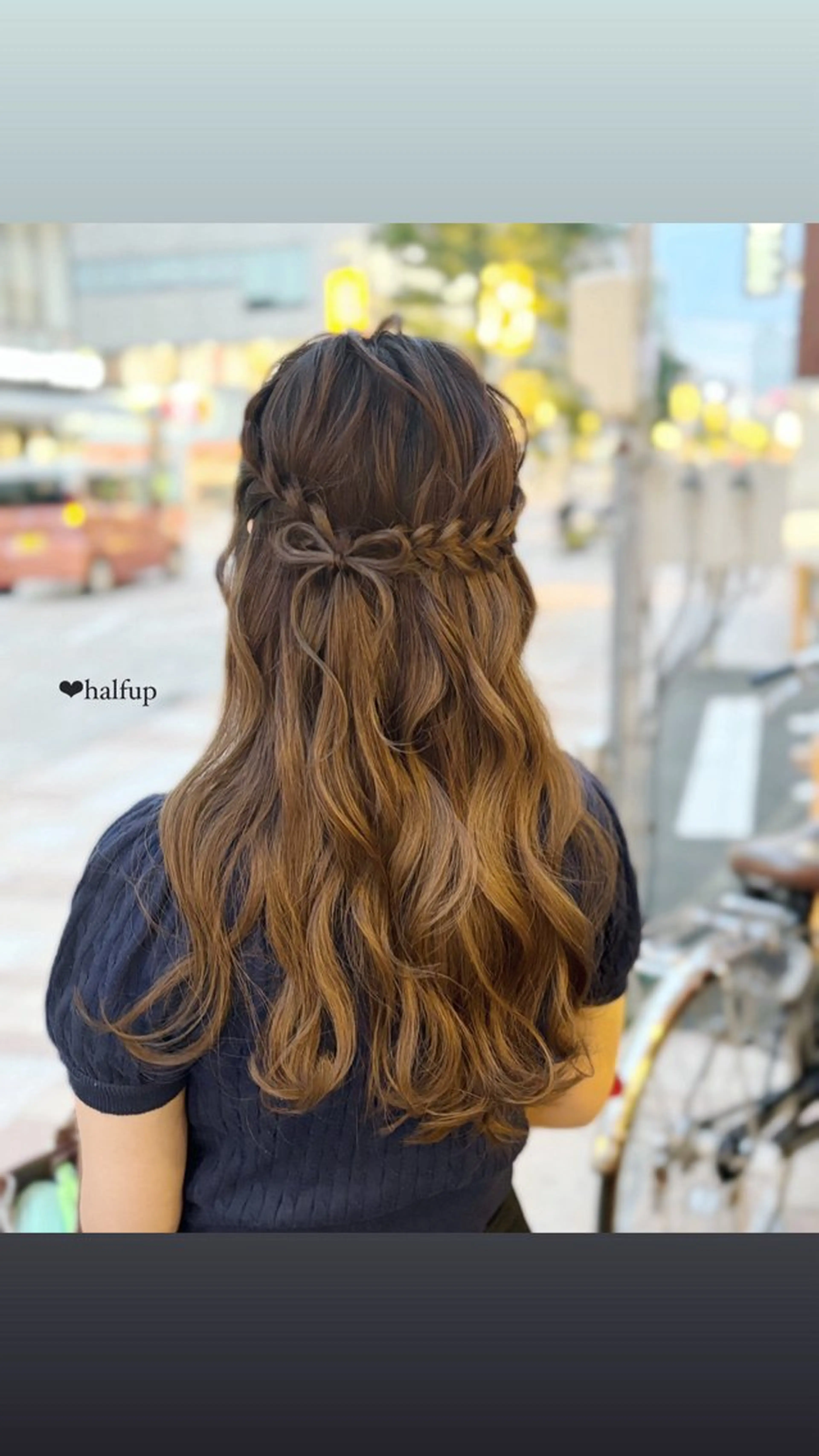 ロング ヘアアレンジ ハーフアップ 末吉 帆華 AMELY呉服町店のヘアスタイル