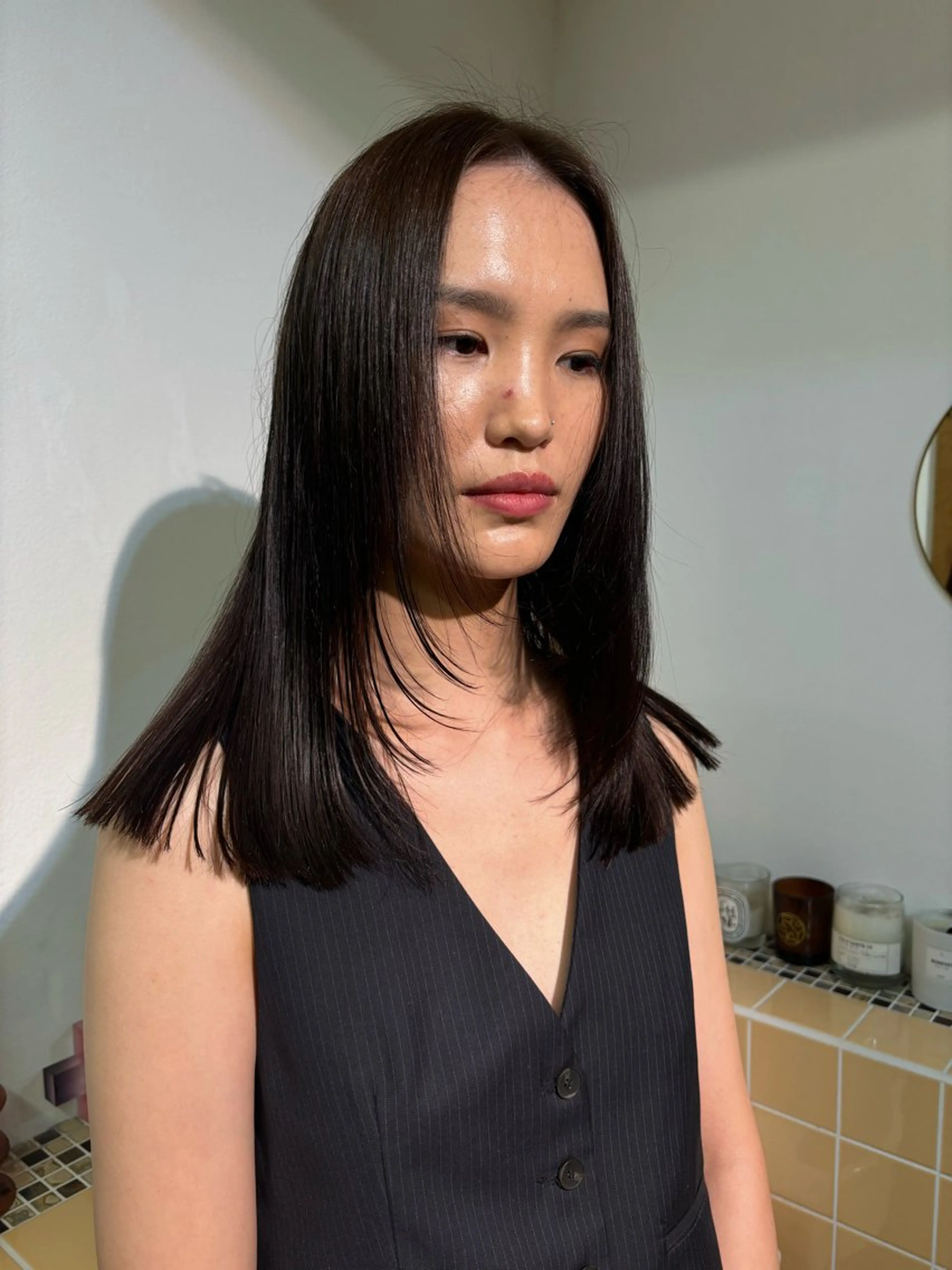 セミロング カラー カット ヘアカラー トリートメント sakura🌸 レイヤー/韓国ヘアのヘアスタイル