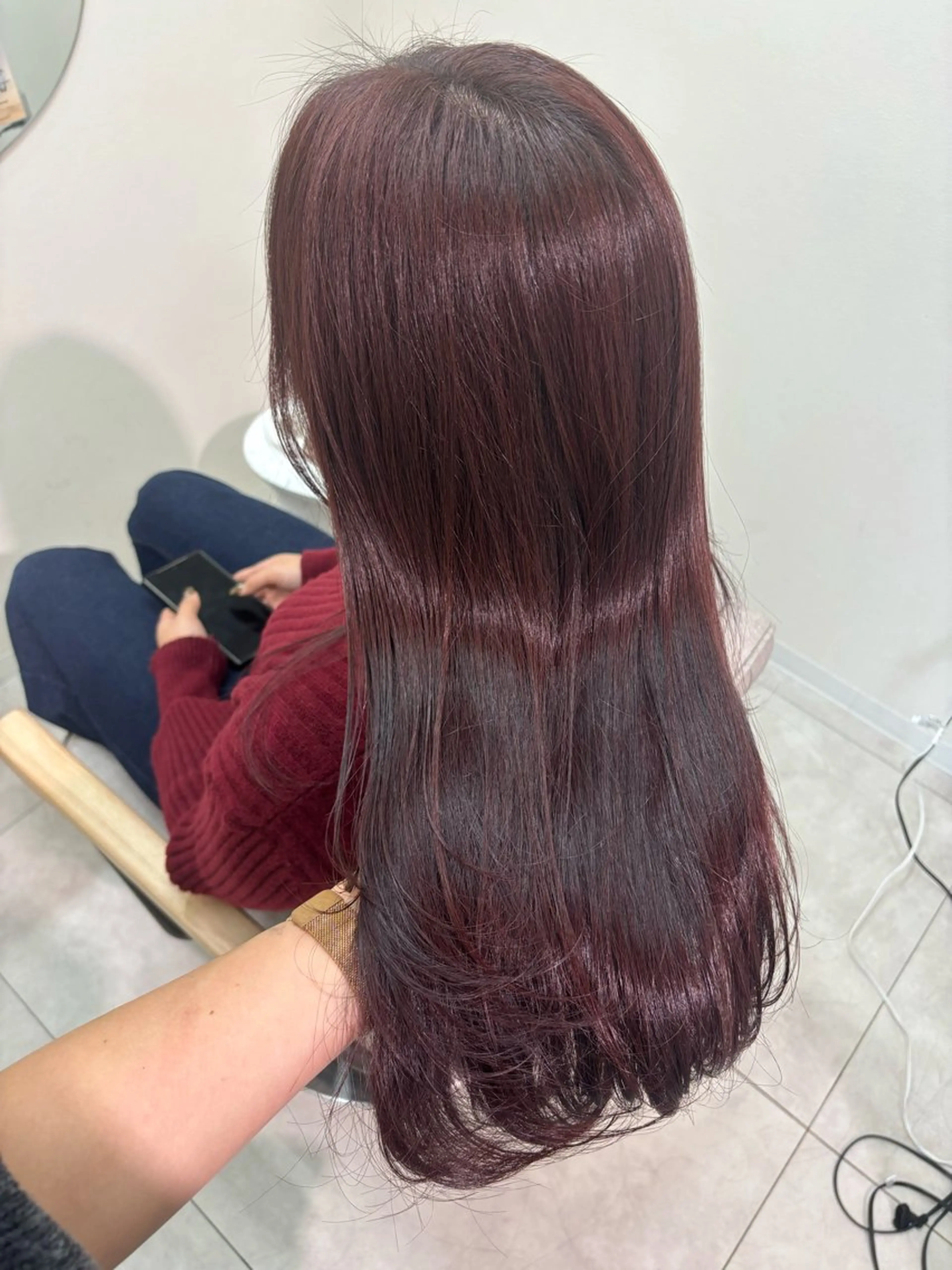 ロング カラー カット ヘアカラー トリートメント ヘッドスパ 広島/ヘアセット /ベージュ/わかなのヘアスタイル