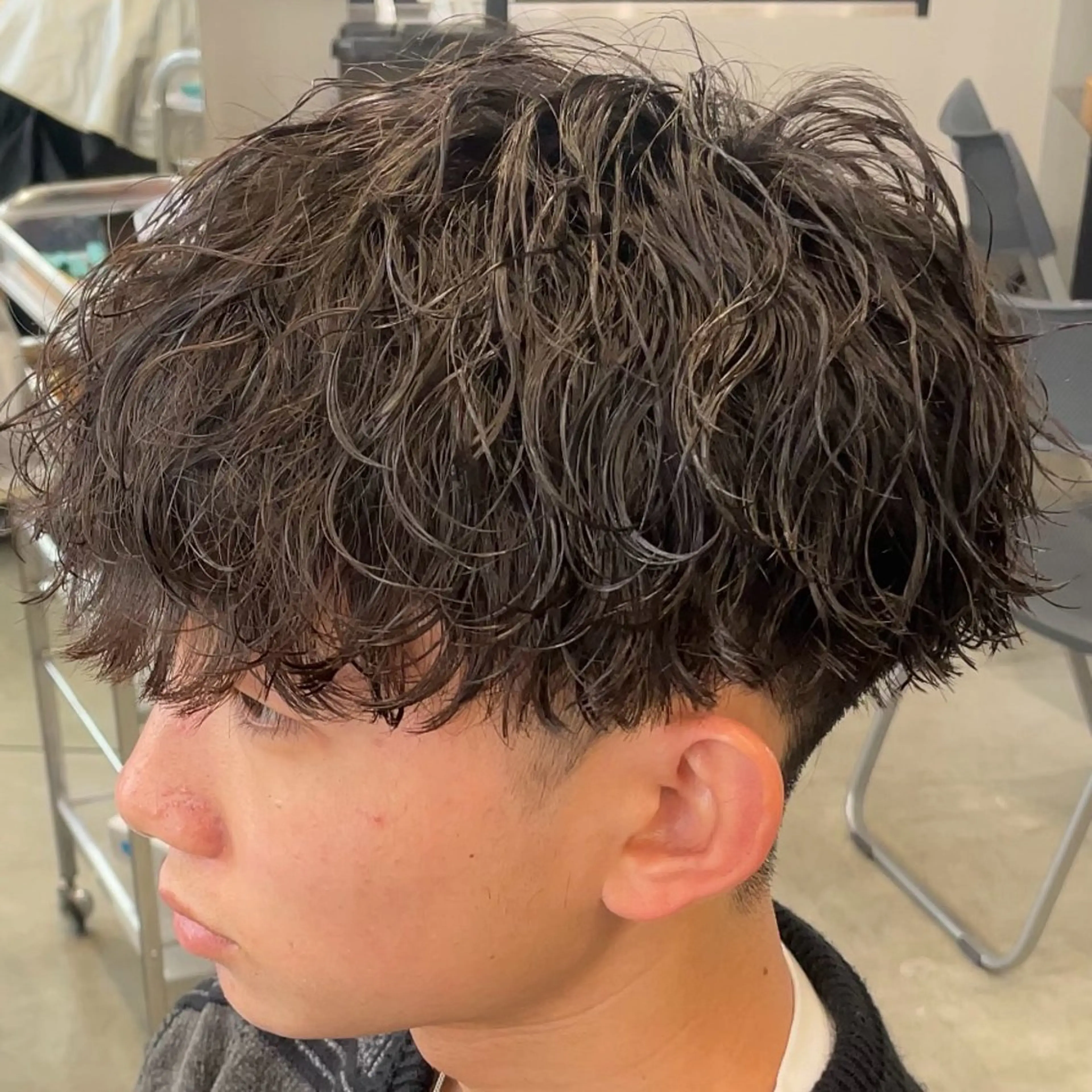 ミディアム パーマ ヘアアレンジ メンズ fifth 石川 凪のヘアスタイル