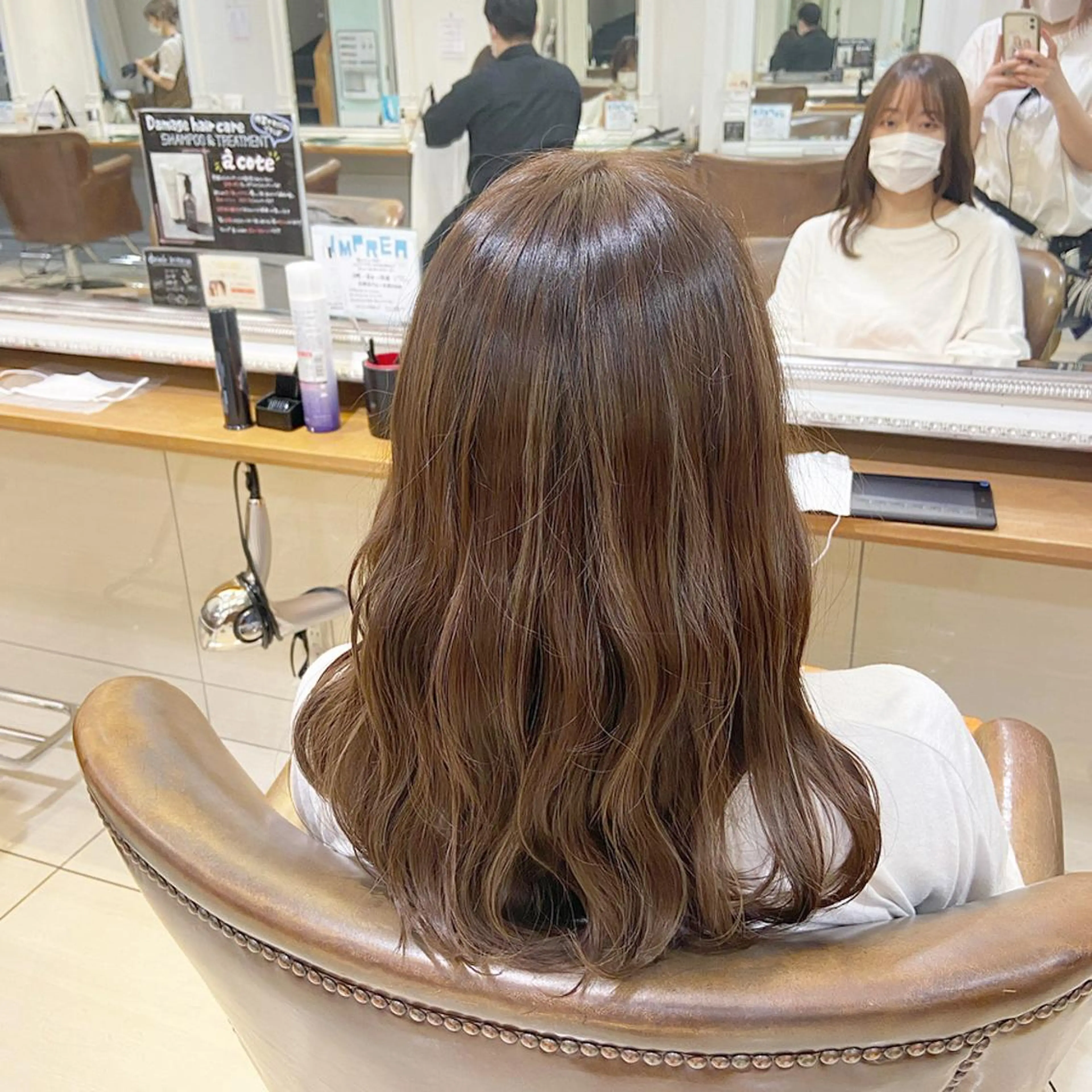 セミロング カラー ベージュカラー ブラウンカラー ブラウンベージュ ハイライトカラー ハイライト 🫧 nanaco🫧のヘアスタイル