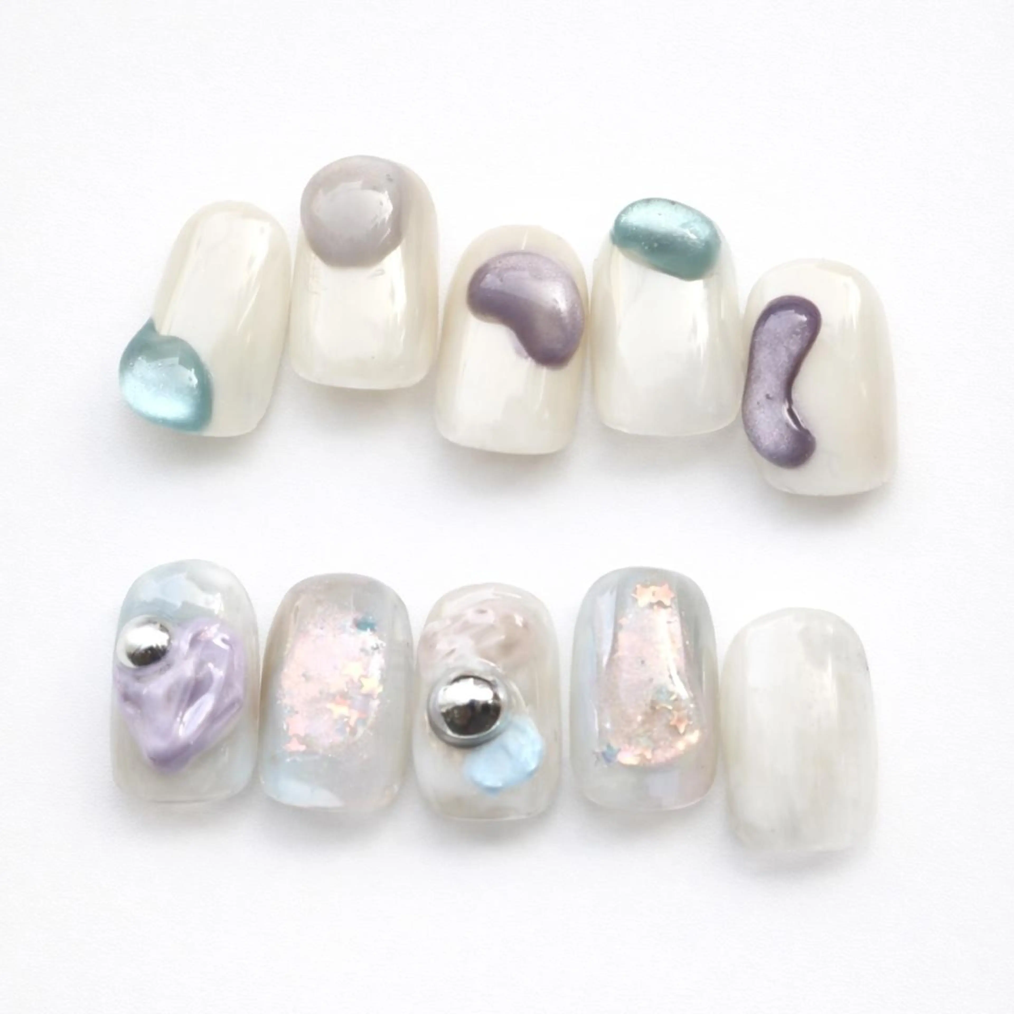 【人気No2👑✨】プレートから選べる◆セレクト10本artコース✨（オフ＋1100円・自爪育成ケア)の写真