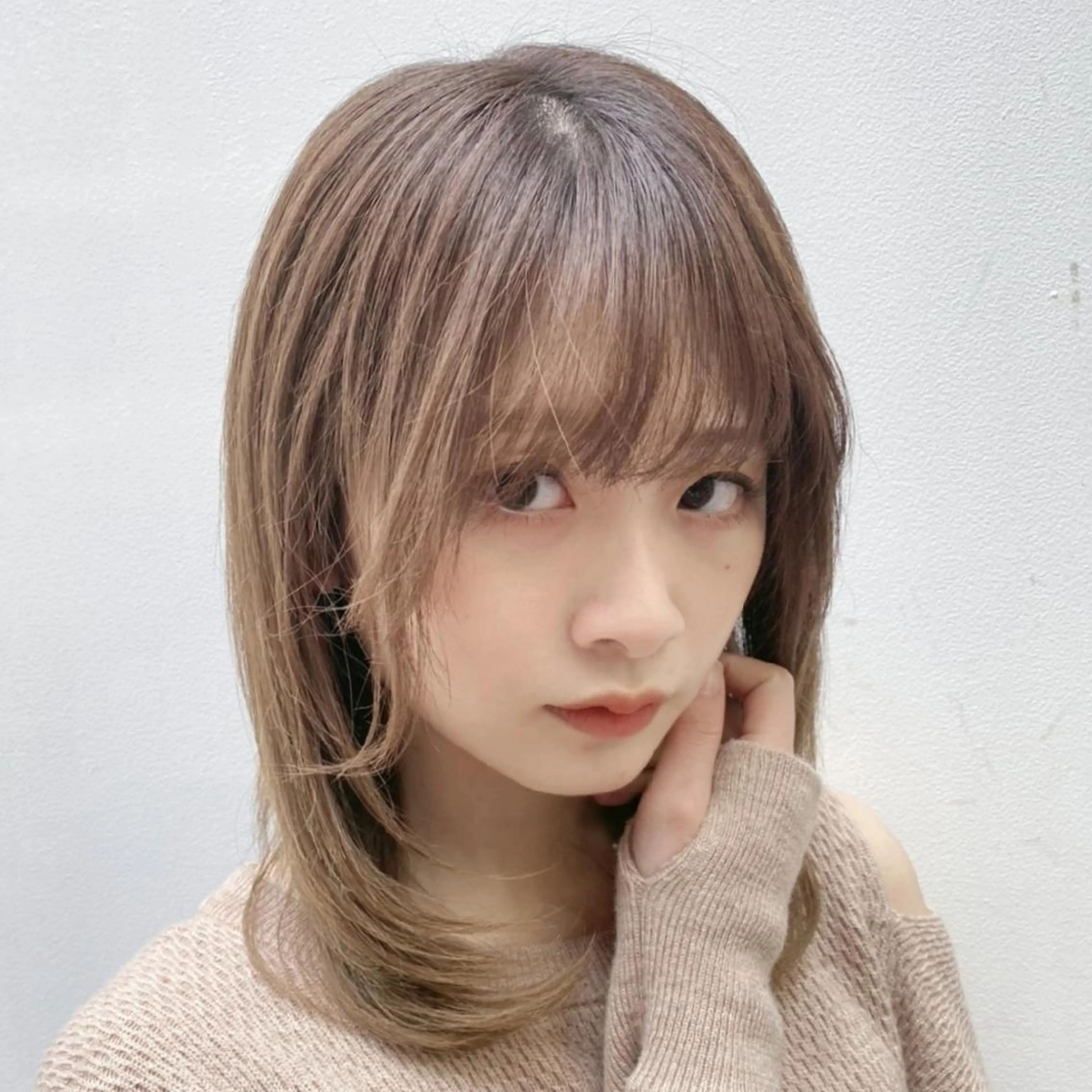 ミディアム カット トリートメント 縮毛矯正/レイヤー 💎やまもとちひろのヘアスタイル