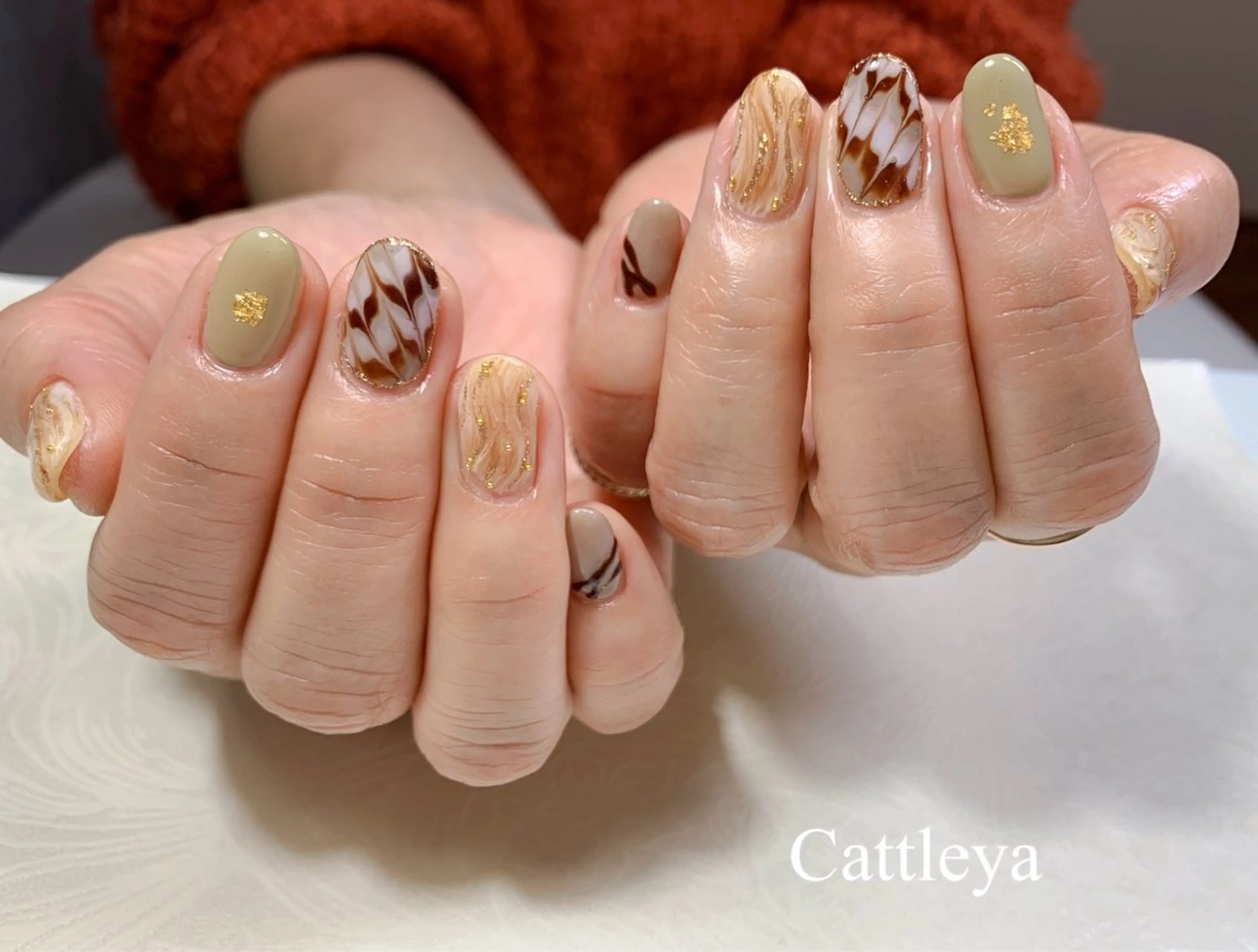 ネイル バレンタイン 冬ネイル Cattleya カトレアのネイルデザイン