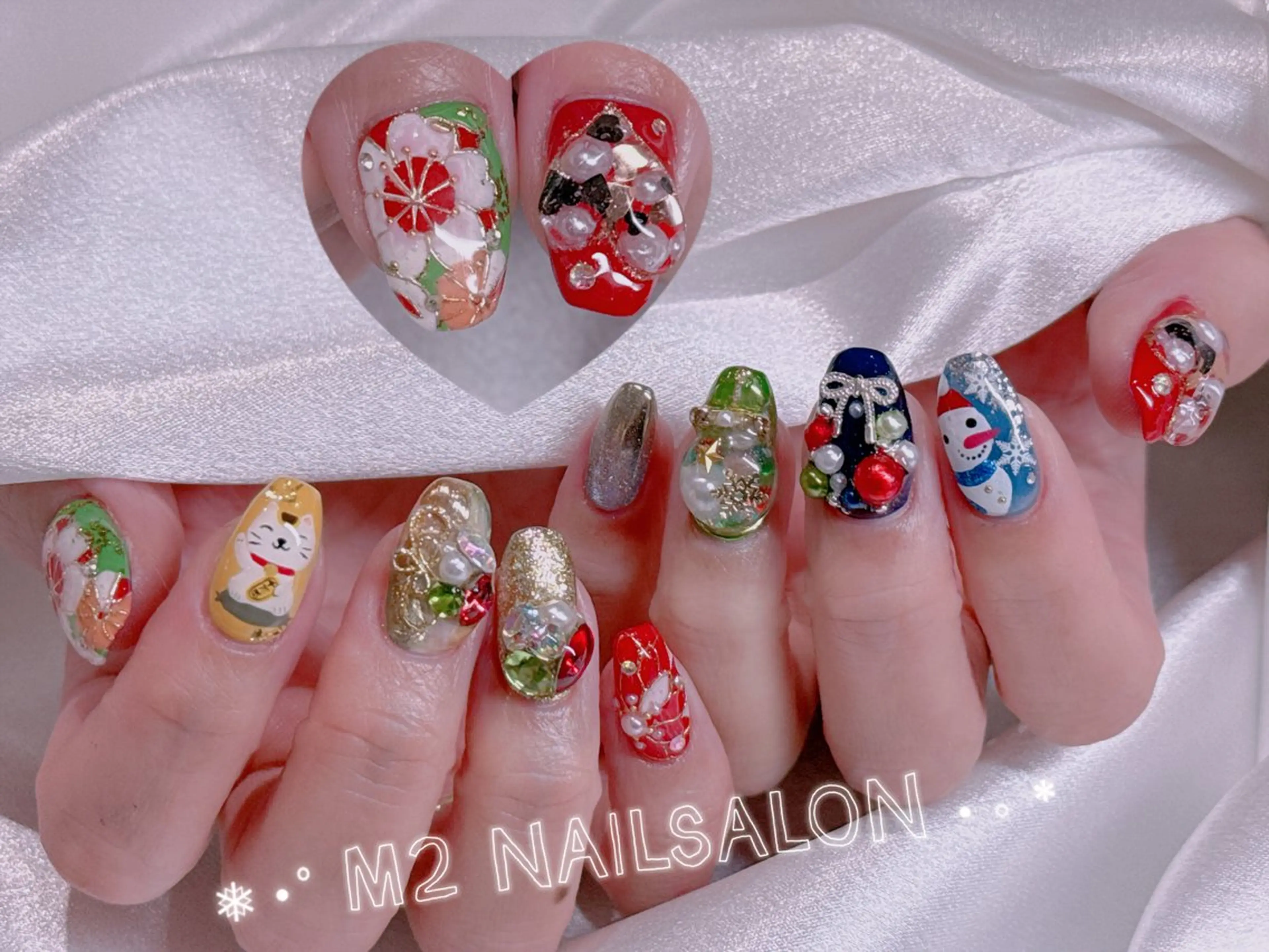 ネイル アートネイル ハンドネイル 長さだし専門店 M2　rikaのネイルデザイン