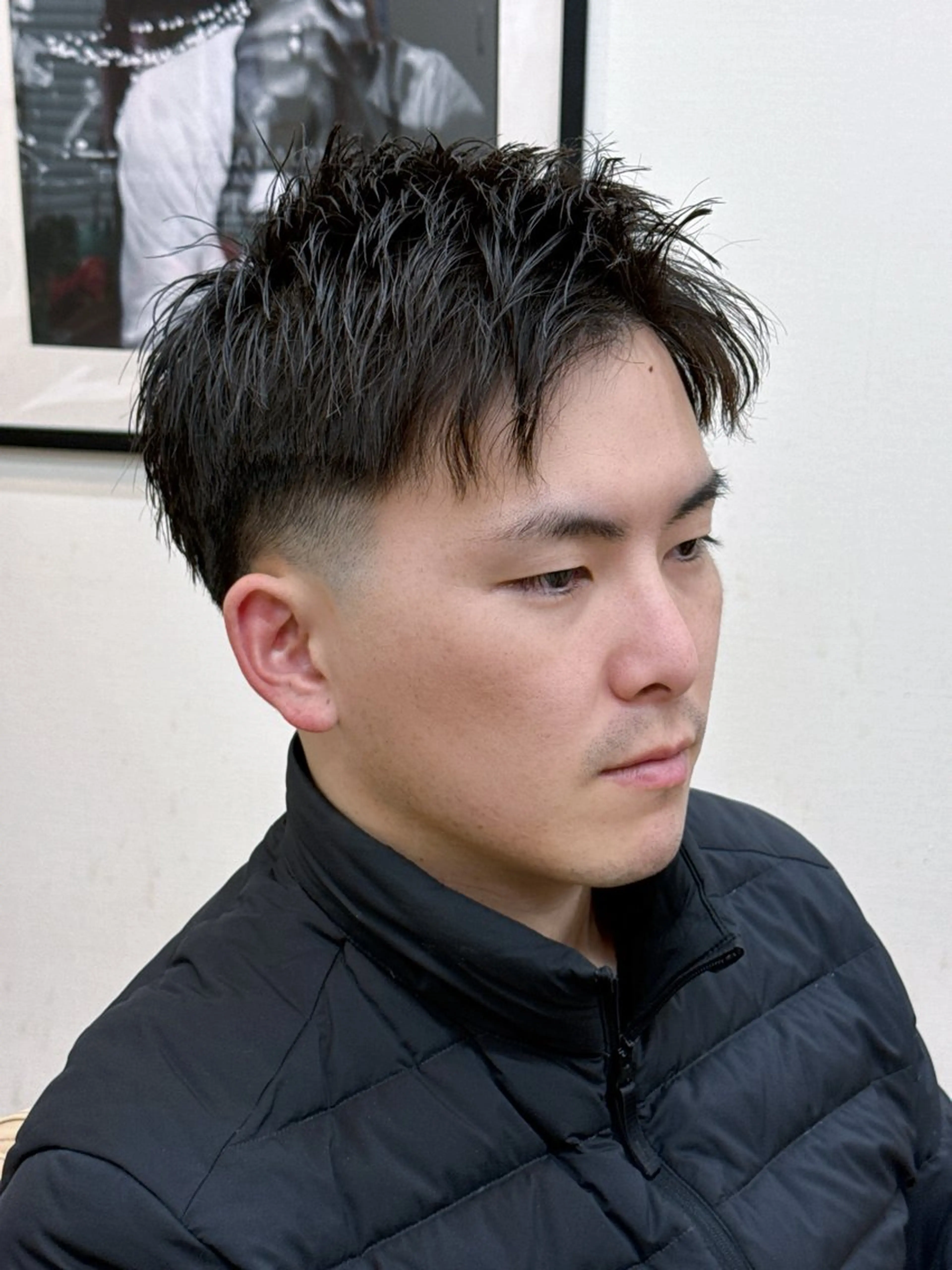 ショート メンズ フェードカット スパイキーショート ショートヘア 木村 花菜のヘアスタイル