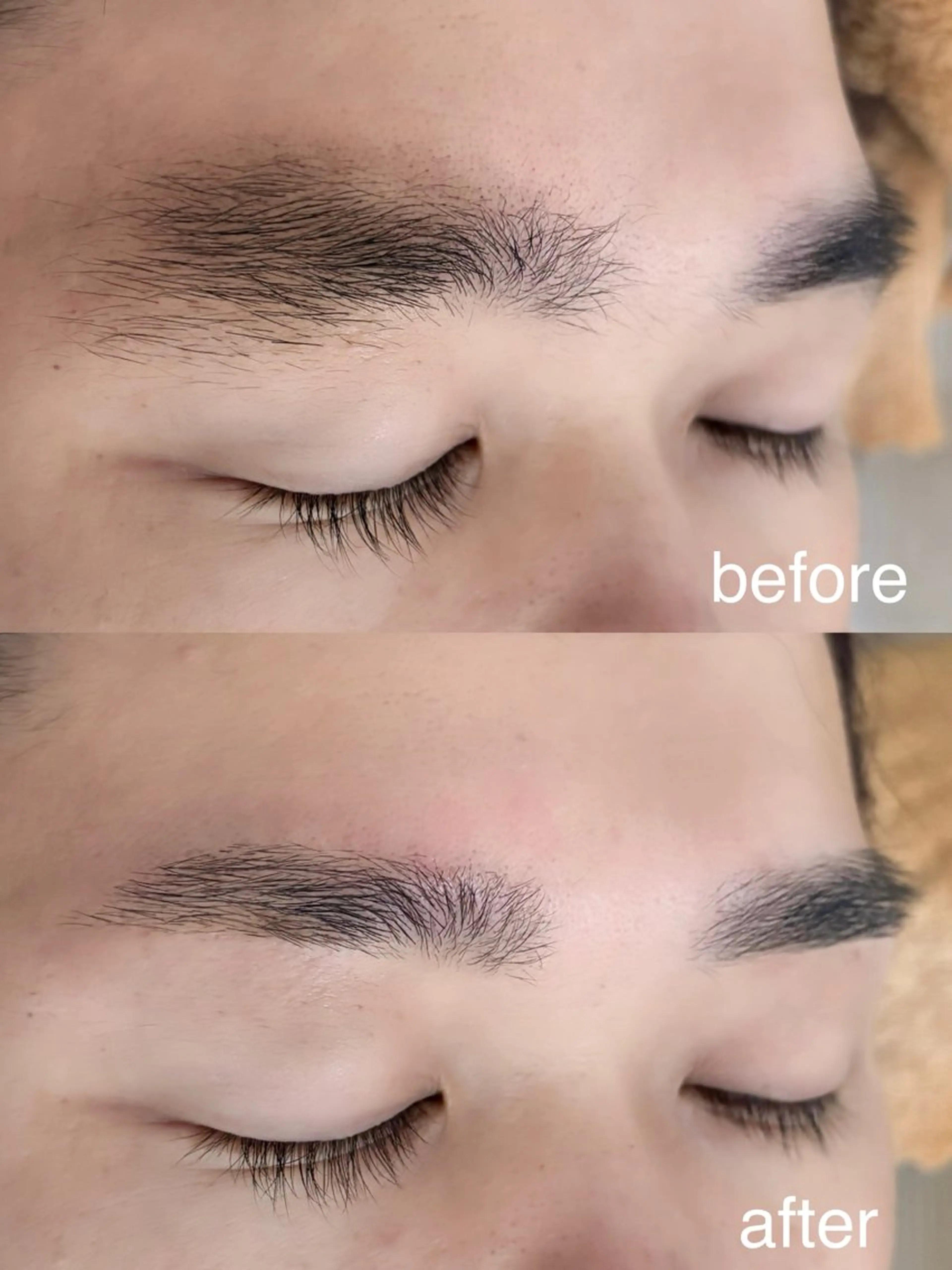 メンズ アイブロウ ワックス脱毛 眉カット LUNELLA☾ ໋ SANKAのマツエク・マツパデザイン