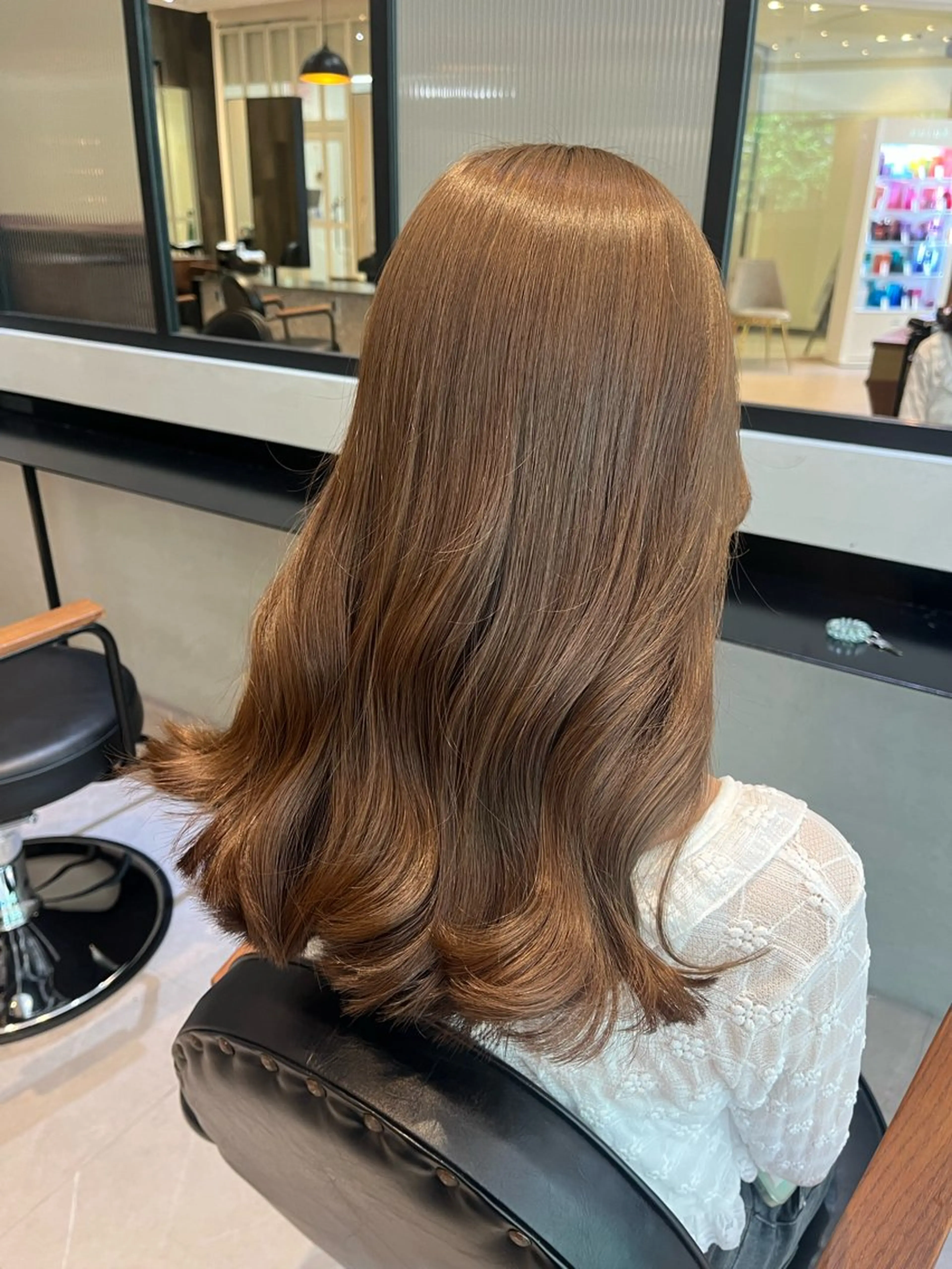 カラー ベージュカラー ブリーチ ミルクティーベージュ オリーブカラー🫒/ ハッシュカット/みゆのヘアスタイル